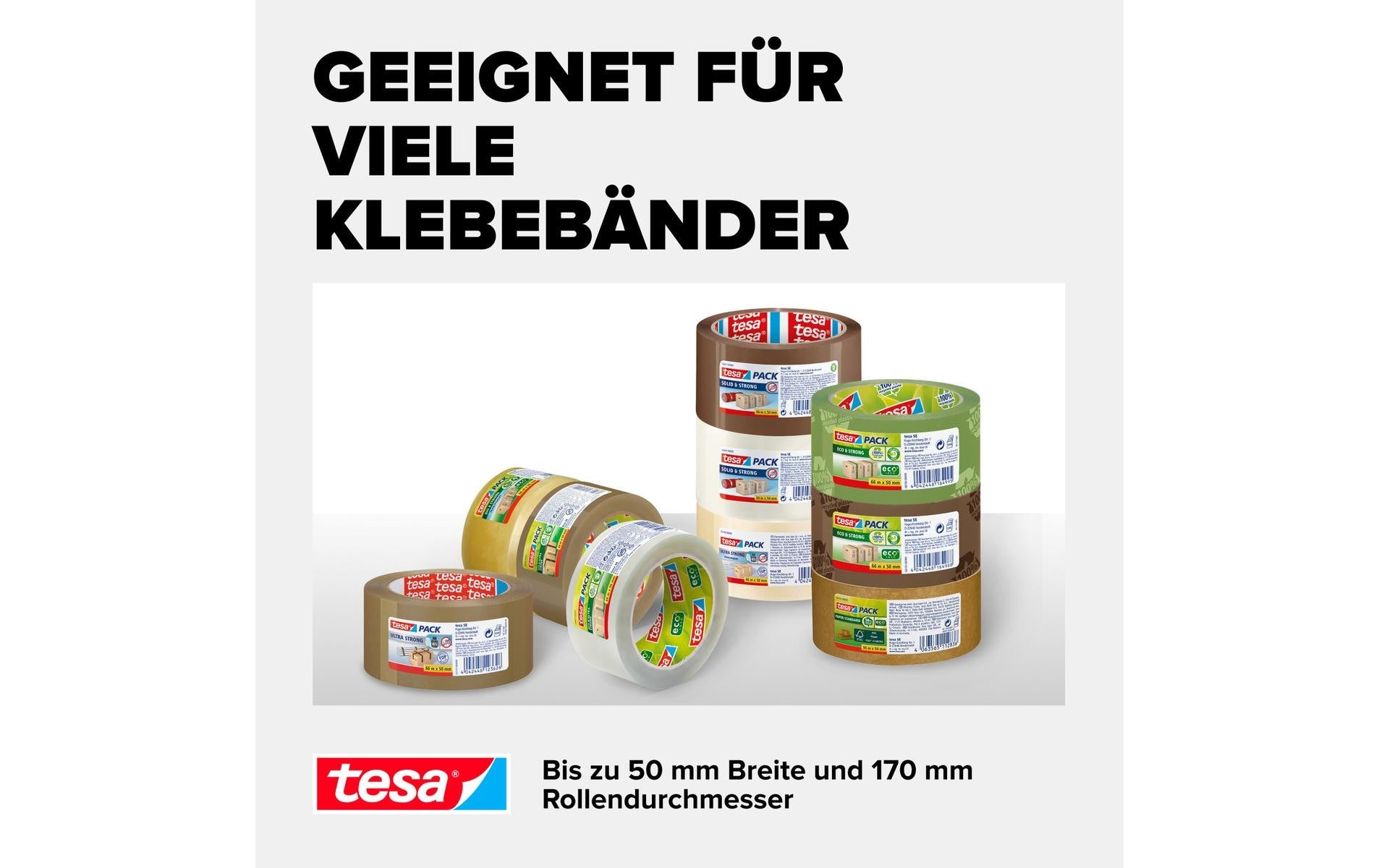 TESA Verpackungsklebeband, Braun, Extra stark – 50 mm × 66 m