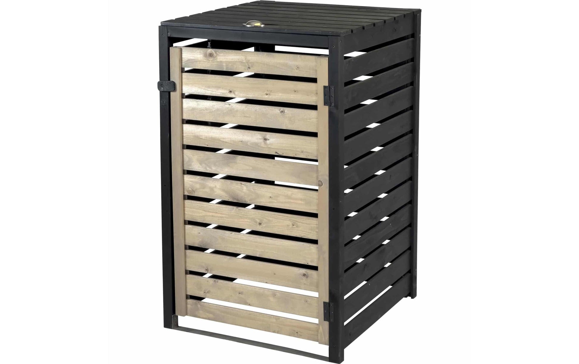 Dobar Aufbewahrungsbox 120 L – Holz – Schwarz – 670 × 1120 × 695 mm