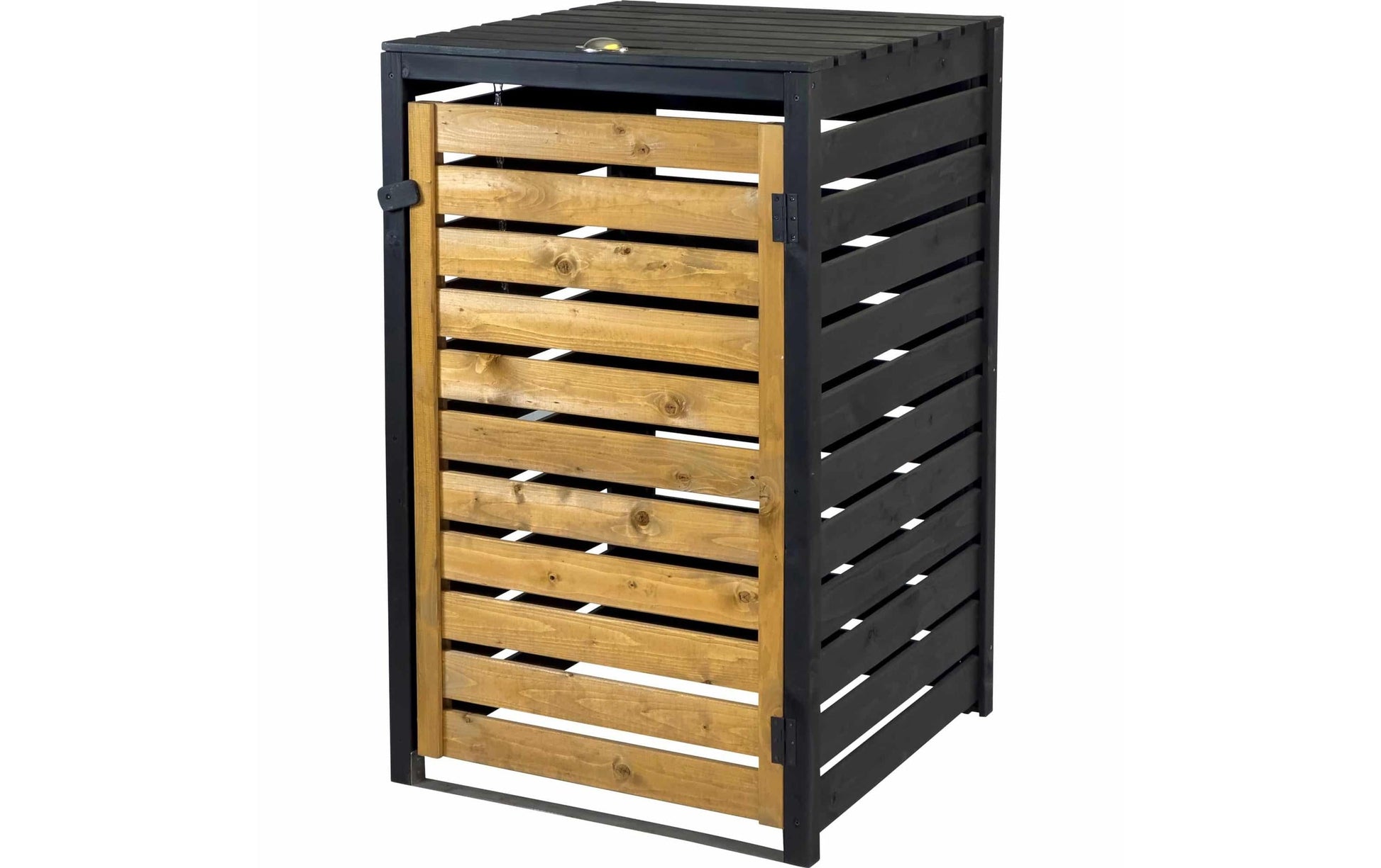 Dobar 93900FSCE Aufbewahrungsbox 120 L – Holz – Schwarz/Braun – 670 × 1120 × 695 mm