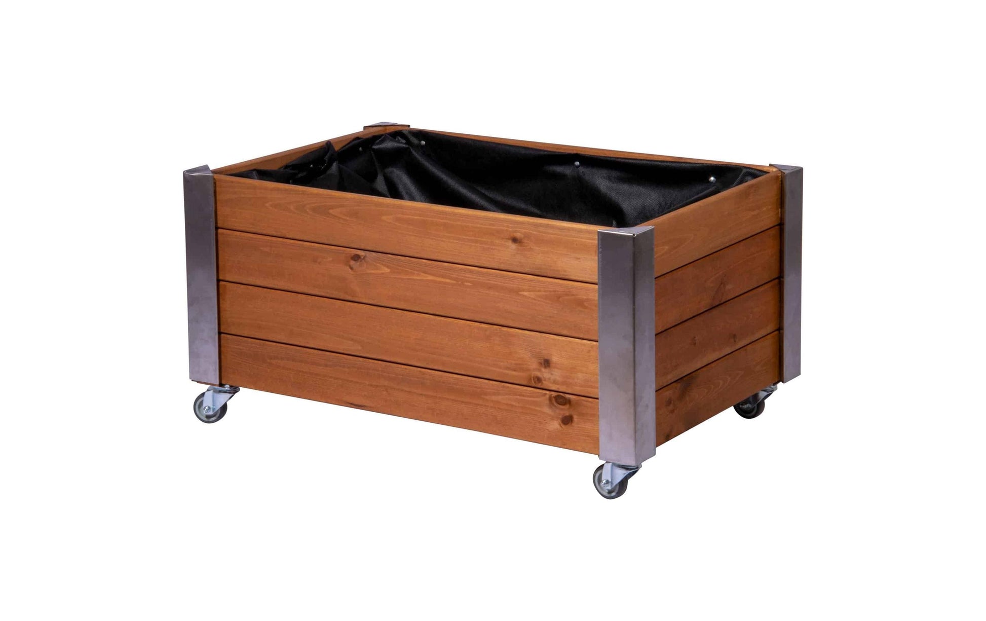 Dobar Pflanzgefäss – 78 × 52 × 40,5 cm – Kiefernholz & Metall & Kunststoff, Braun