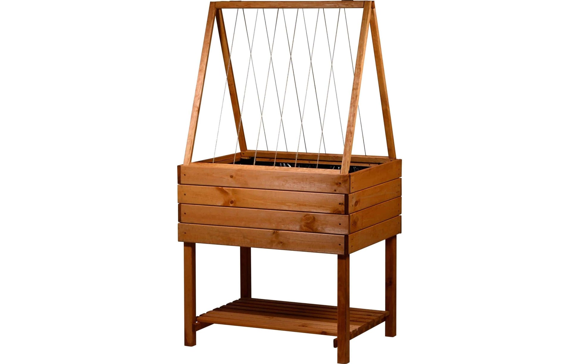 Dobar Kubus 2.0 Hochbeet – 78 × 146 × 58 cm – Kiefernholz, Braun