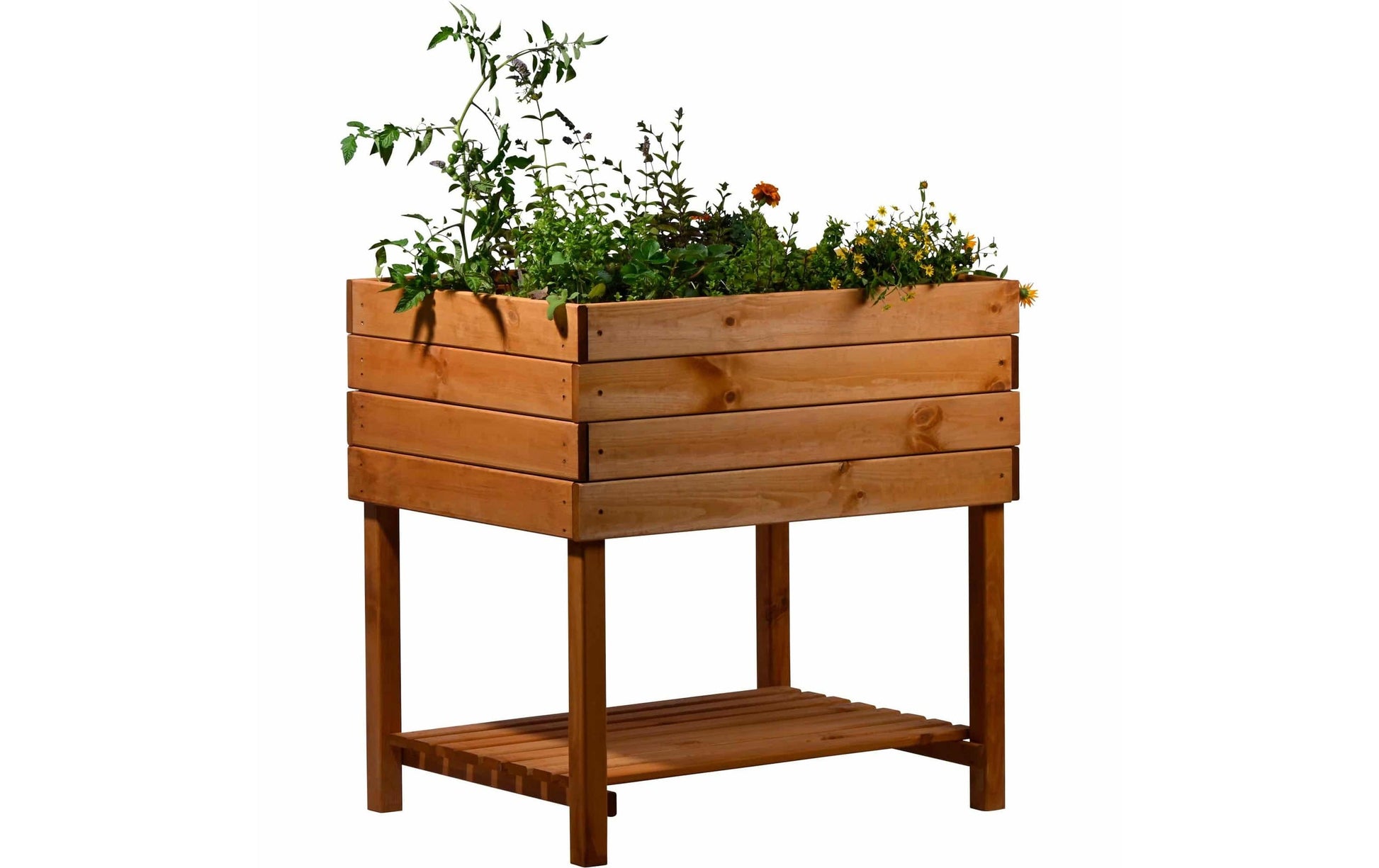 Dobar Kubus 2.0 Hochbeet – 78 × 78 × 58 cm – Kiefernholz, Braun