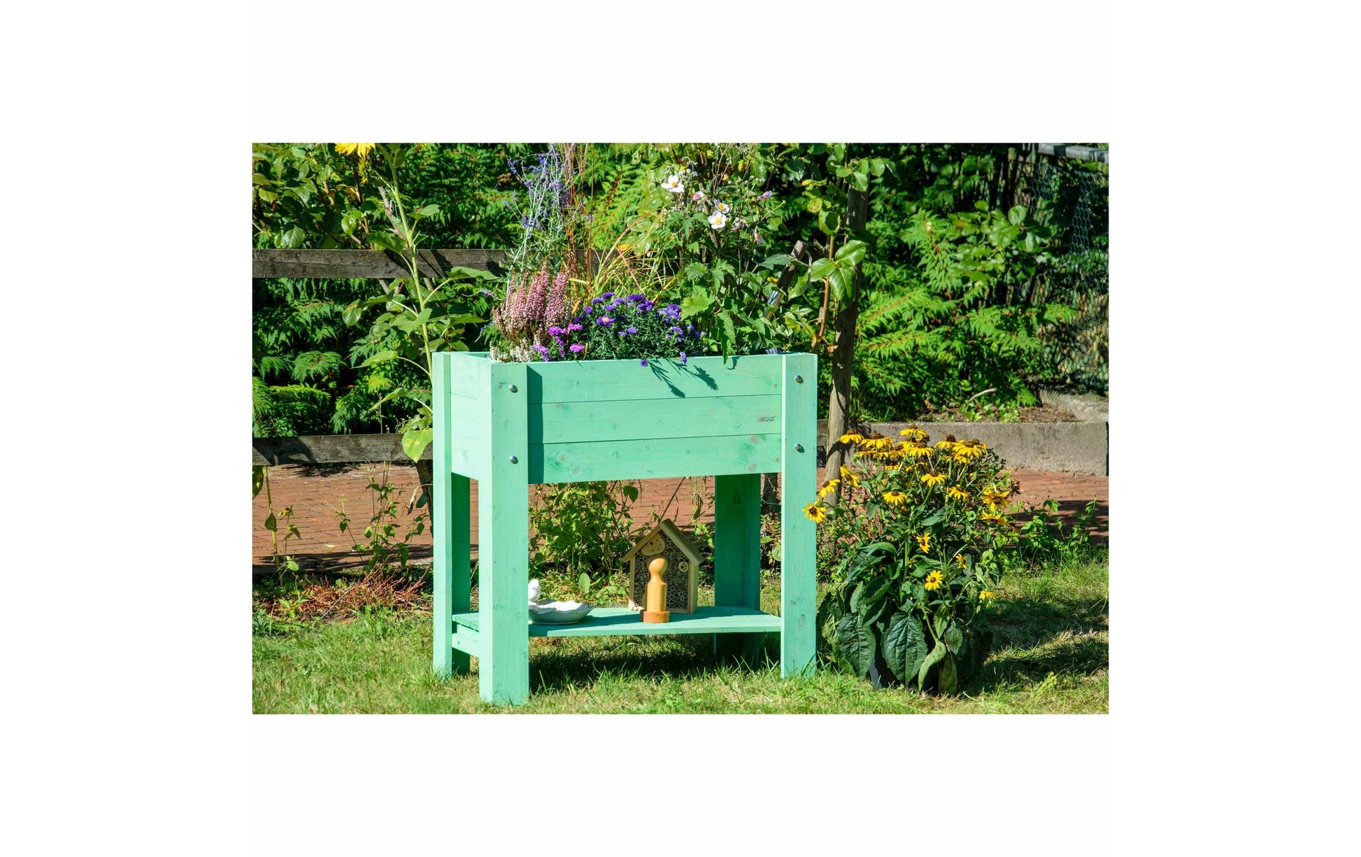Dobar Hochbeet Urban – 80,3 × 40 × 78,4 cm, Kiefernholz, Grün