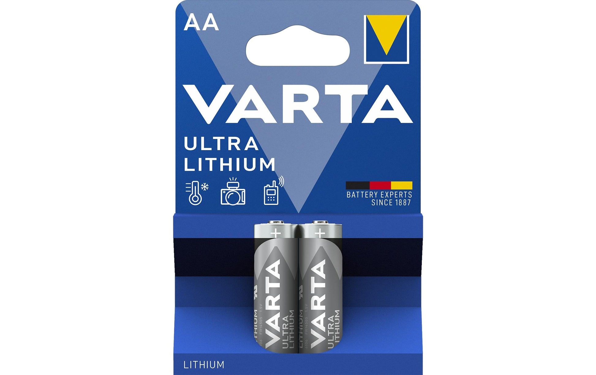 Varta AA Batterien, Lithium-Mangandioxid, 1,5 V – 2 Stk.