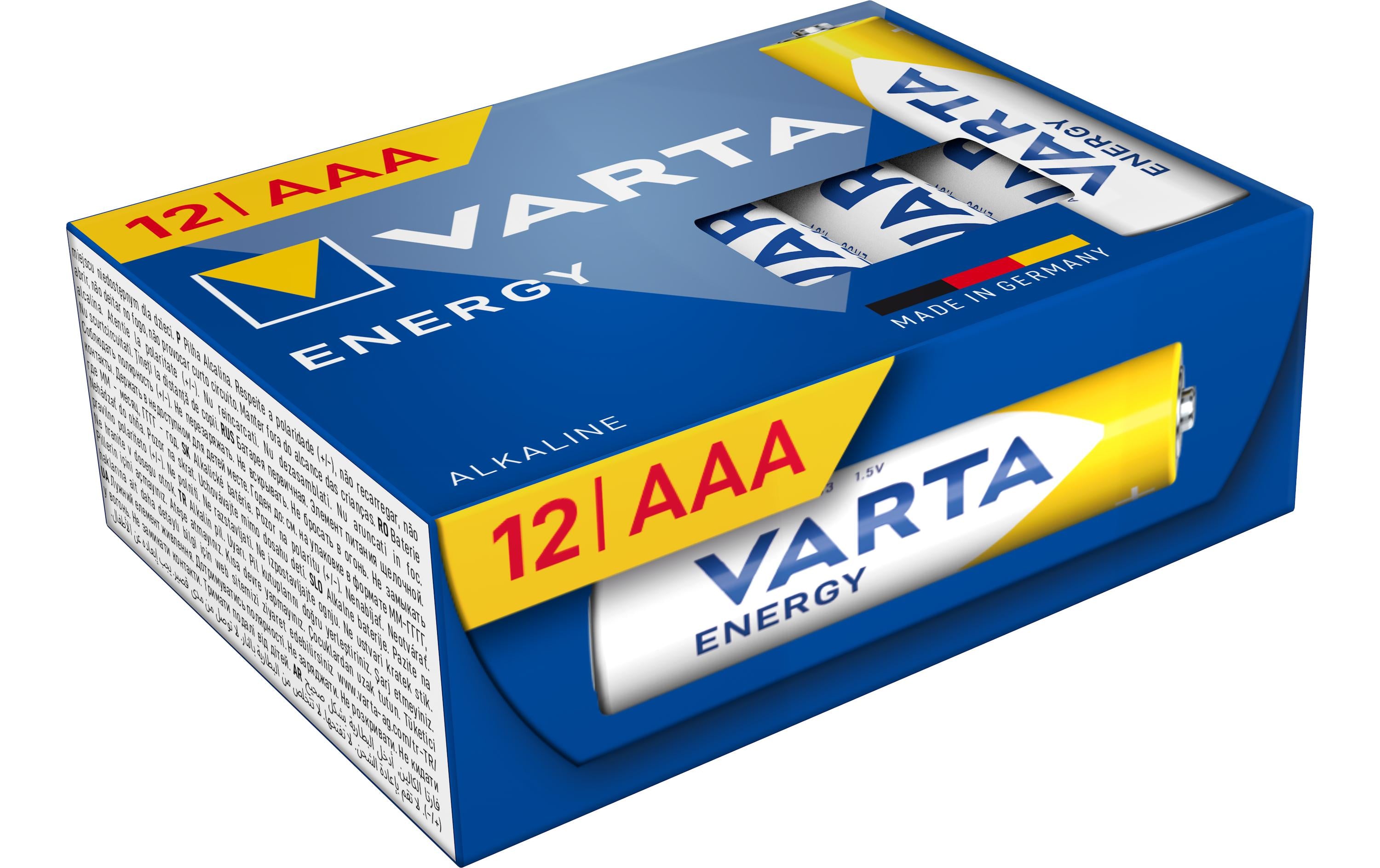 Varta AAA Batterien, Alkaline, 1,5 V – 12 Stk.