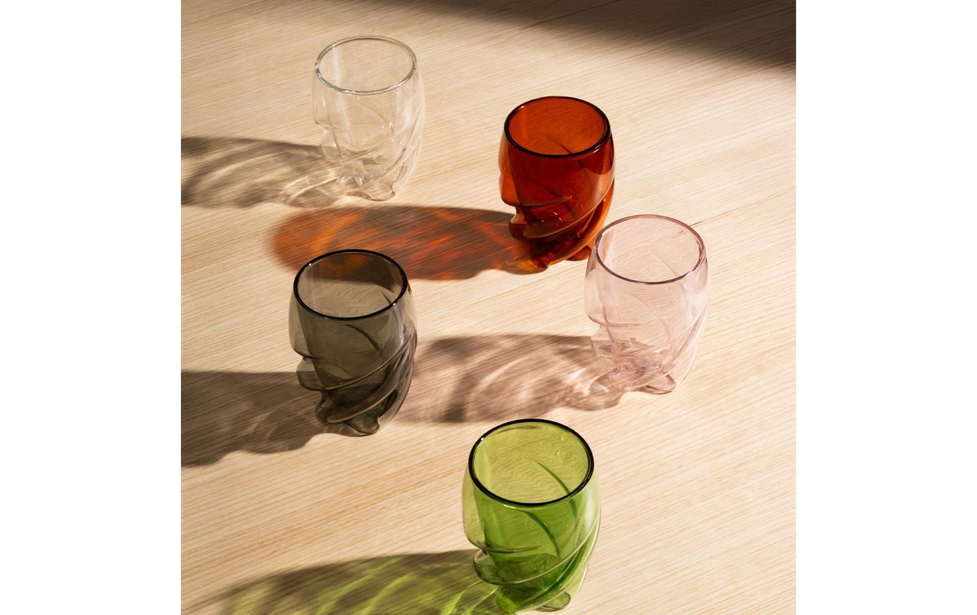 Bodum Pavina Trinkglas – 0,27 l, Borosilikatglas, grün, spülmaschinen- und mikrowellengeeignet, 2 Stück