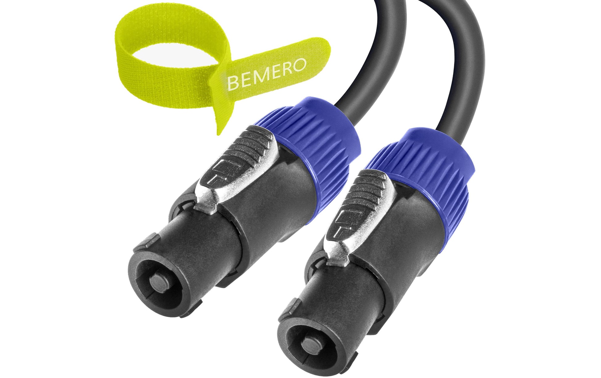 Bemero Audiokabel Speakon (NL4) auf Speakon (NL4) – 20 m, schwarz