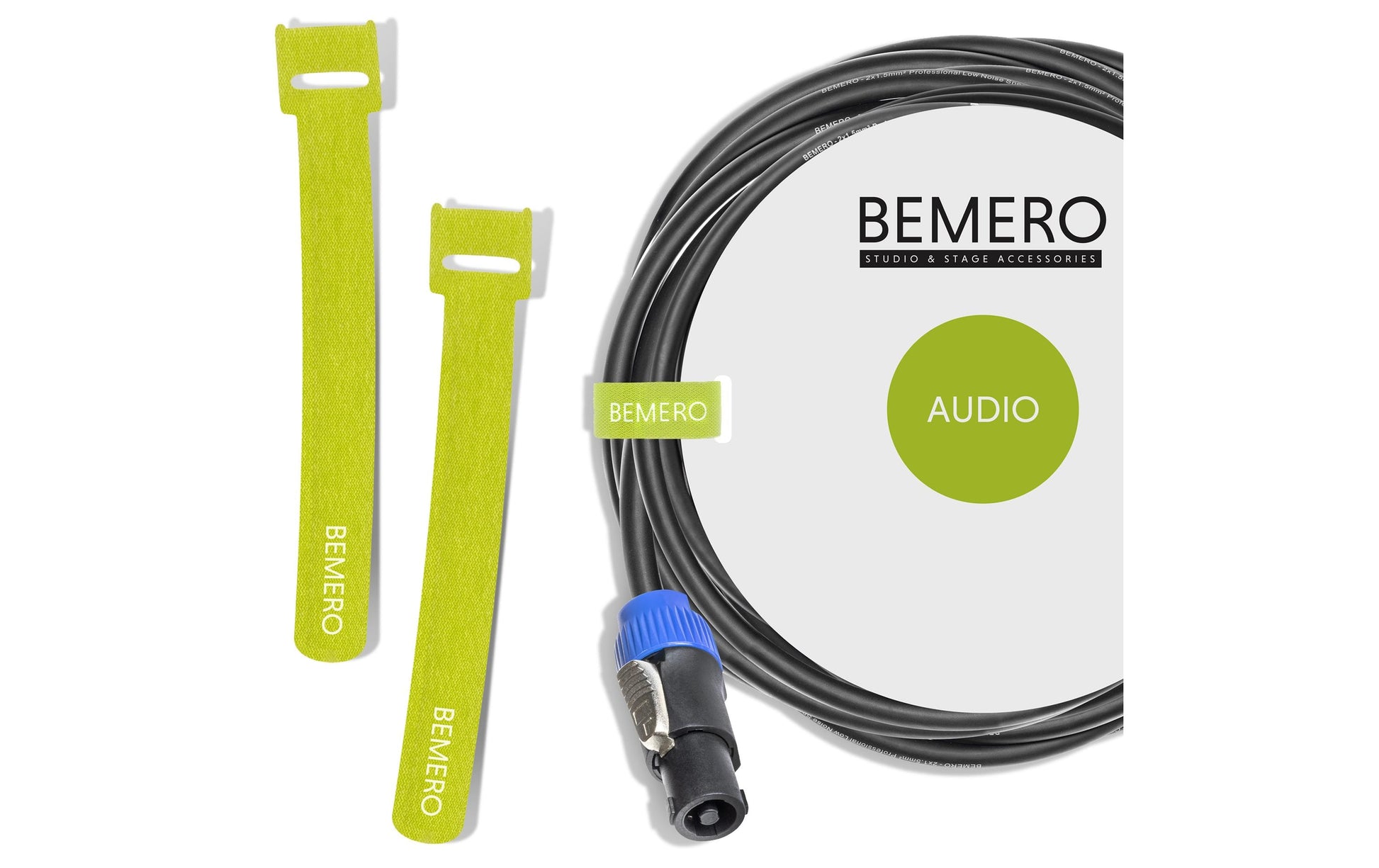 Bemero Audiokabel Speakon (NL4) auf Speakon (NL4) – 15 m, schwarz