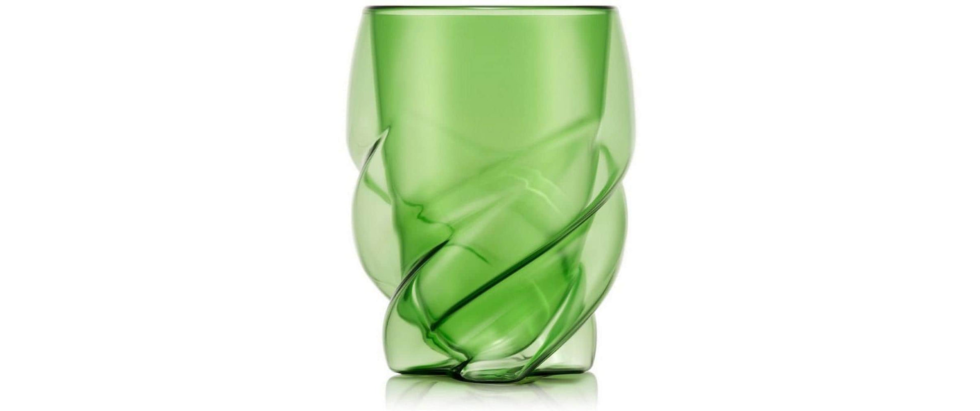 Bodum Pavina Trinkglas – 0,27 l, Borosilikatglas, grün, spülmaschinen- und mikrowellengeeignet, 2 Stück