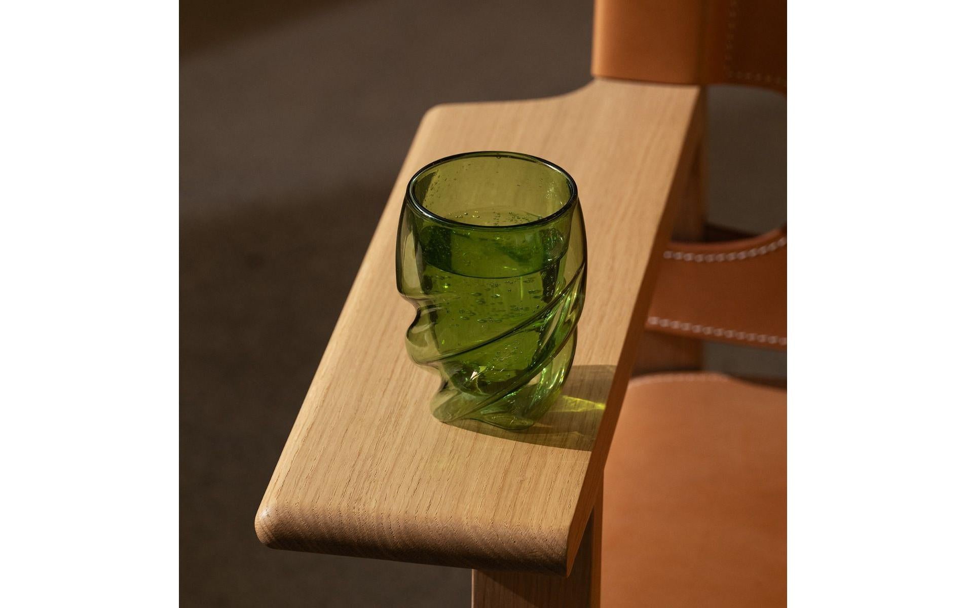 Bodum Pavina Trinkglas – 0,27 l, Borosilikatglas, grün, spülmaschinen- und mikrowellengeeignet, 2 Stück