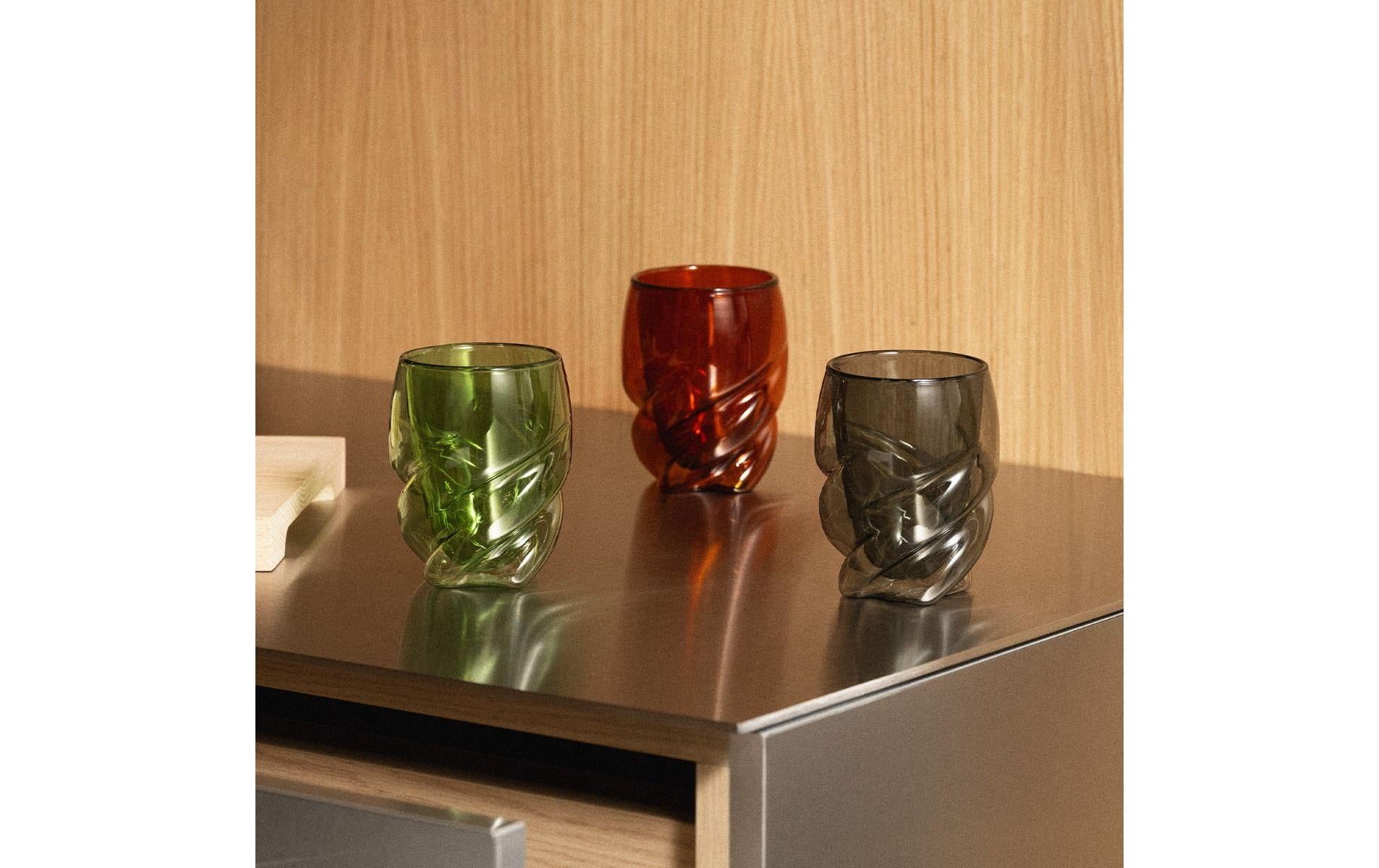 Bodum Pavina Paris Doppelwandglas – 0,27 l, Borosilikatglas, Grün, doppelwandig, 6-teilig