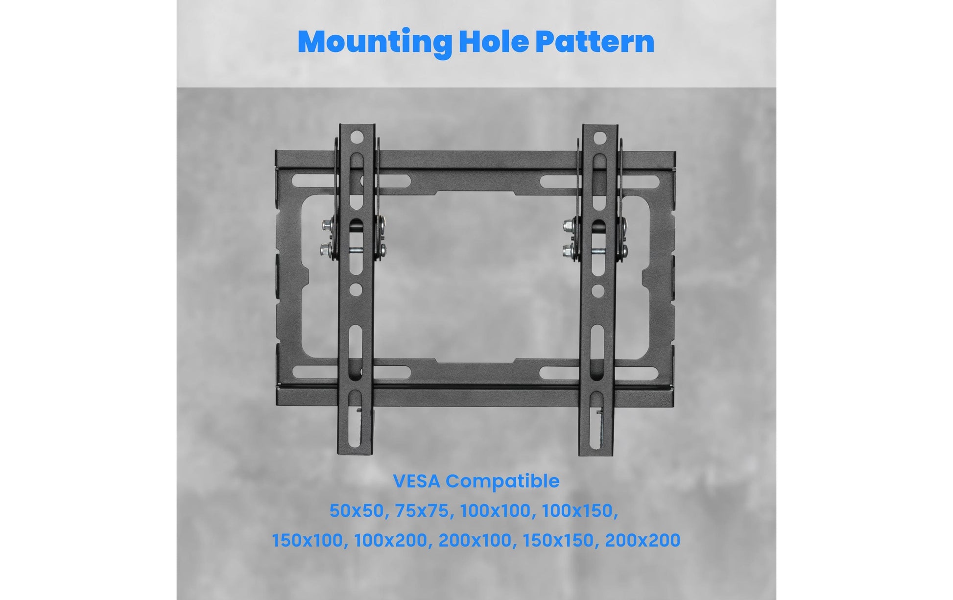Puremounts Wandhalterung - Neigbar - 43" - VESA 200x200 - bis 45 kg - Schwarz