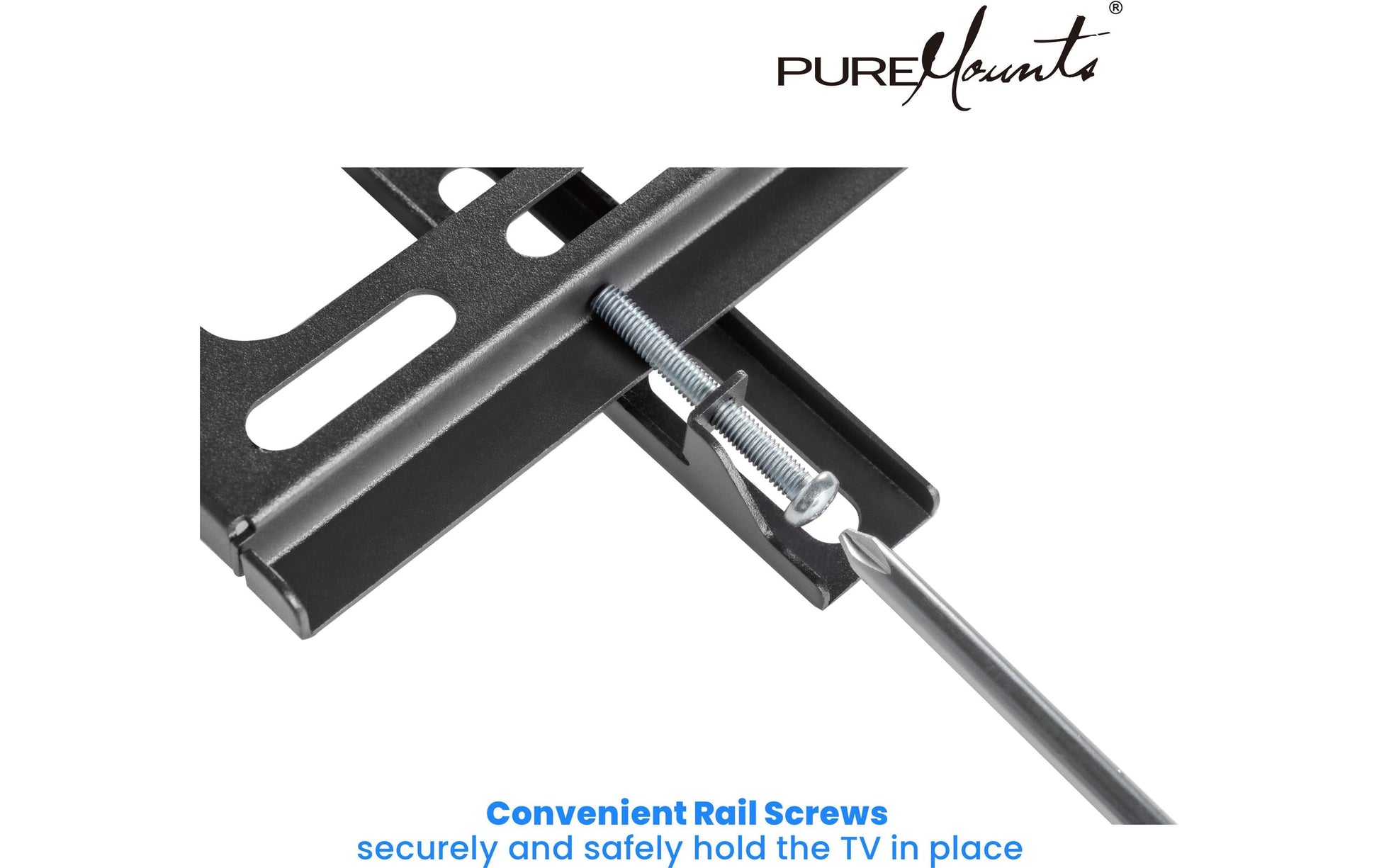 Puremounts Wandhalterung - Neigbar - 43" - VESA 200x200 - bis 45 kg - Schwarz