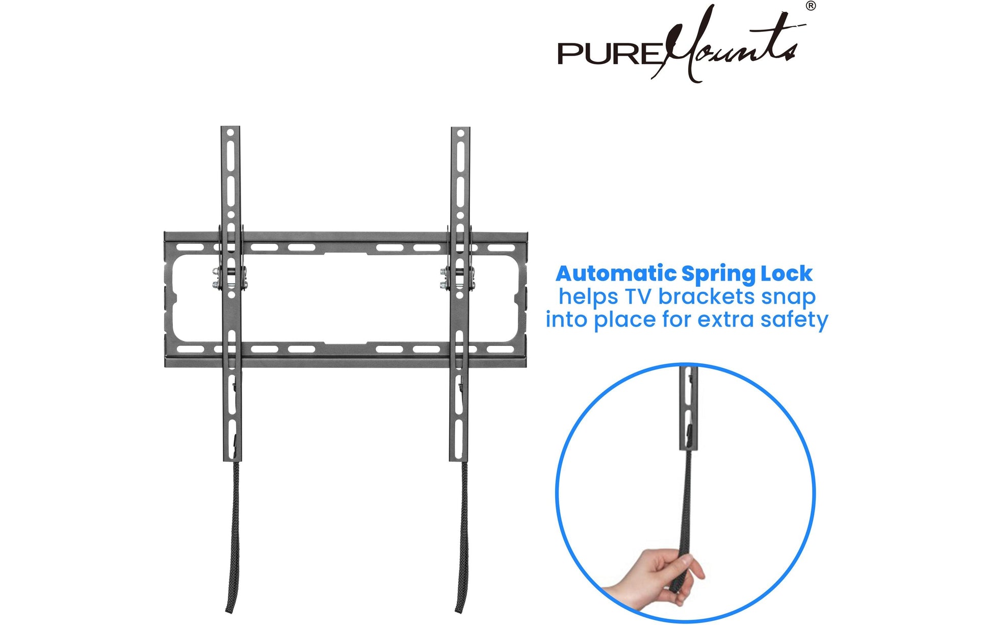 PureMounts Wandhalterung – Neigbar – VESA 300×300 – bis 45 kg – Schwarz