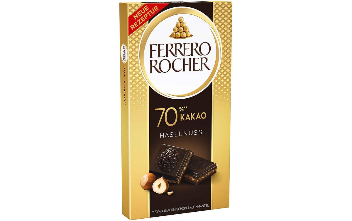 Ferrero Tafelschokolade Zartbitter mit Haselnüssen – 90 g