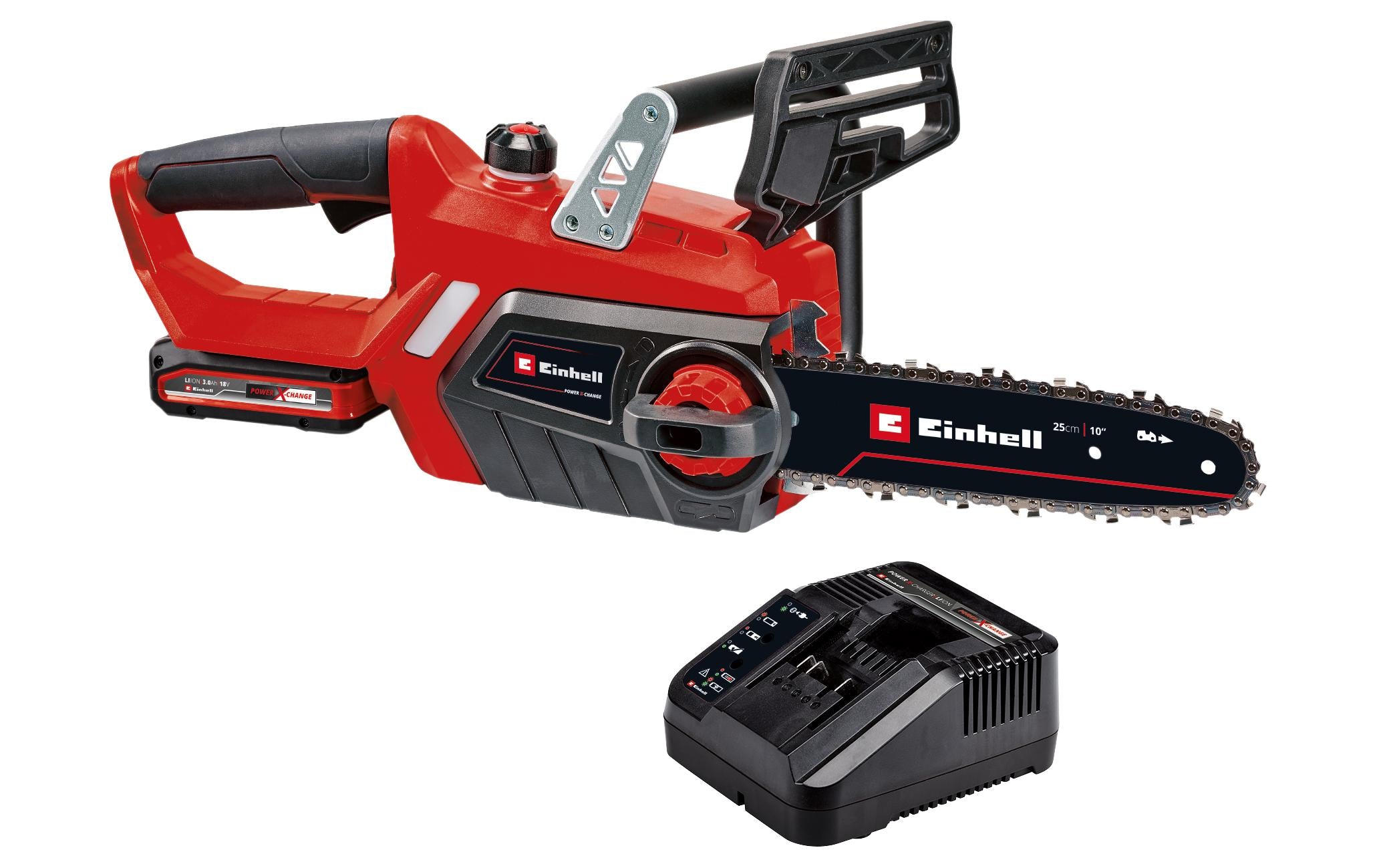 Einhell GE-LC 18 Li Akku-Kettensäge – 18 V – Schwertlänge 250 mm – inkl. Akku & Ladegerät – Power X-Change