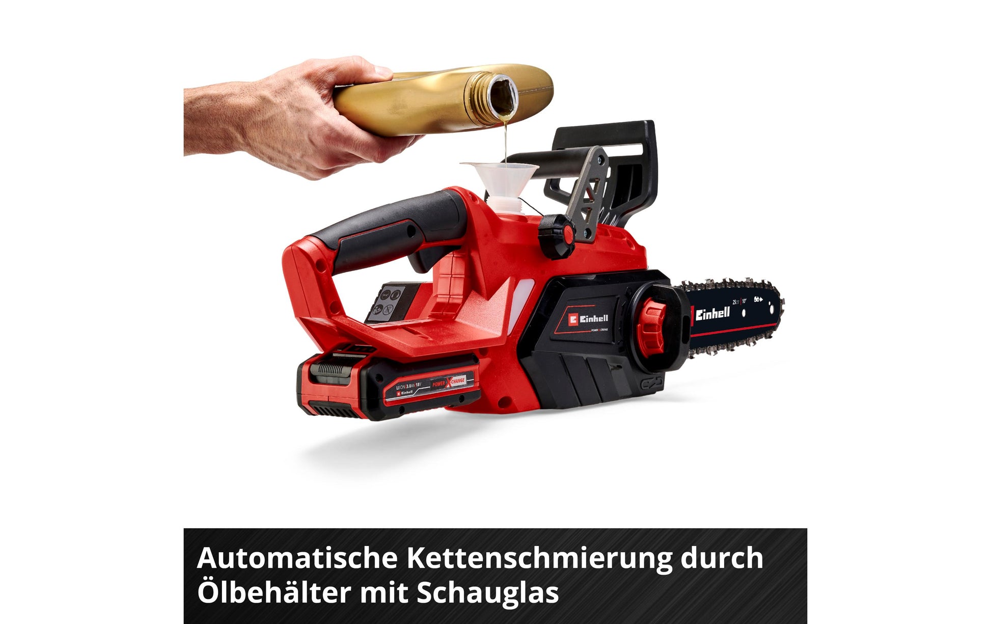 Einhell GE-LC 18 Li Akku-Kettensäge – 18 V – Schwertlänge 250 mm – Solo – Power X-Change
