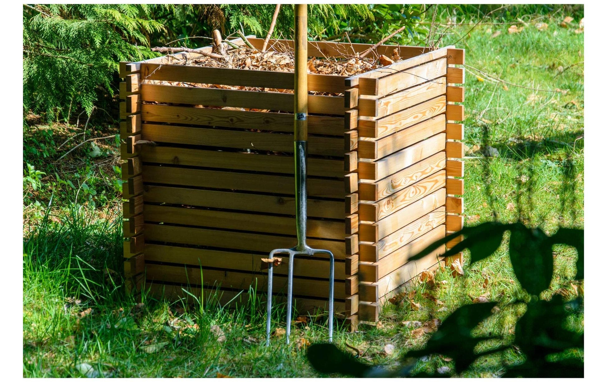 Dobar Abfalleinsatz Komposter Lärchi – 420 l, Holz, B 790 × T 790 × H 790 mm