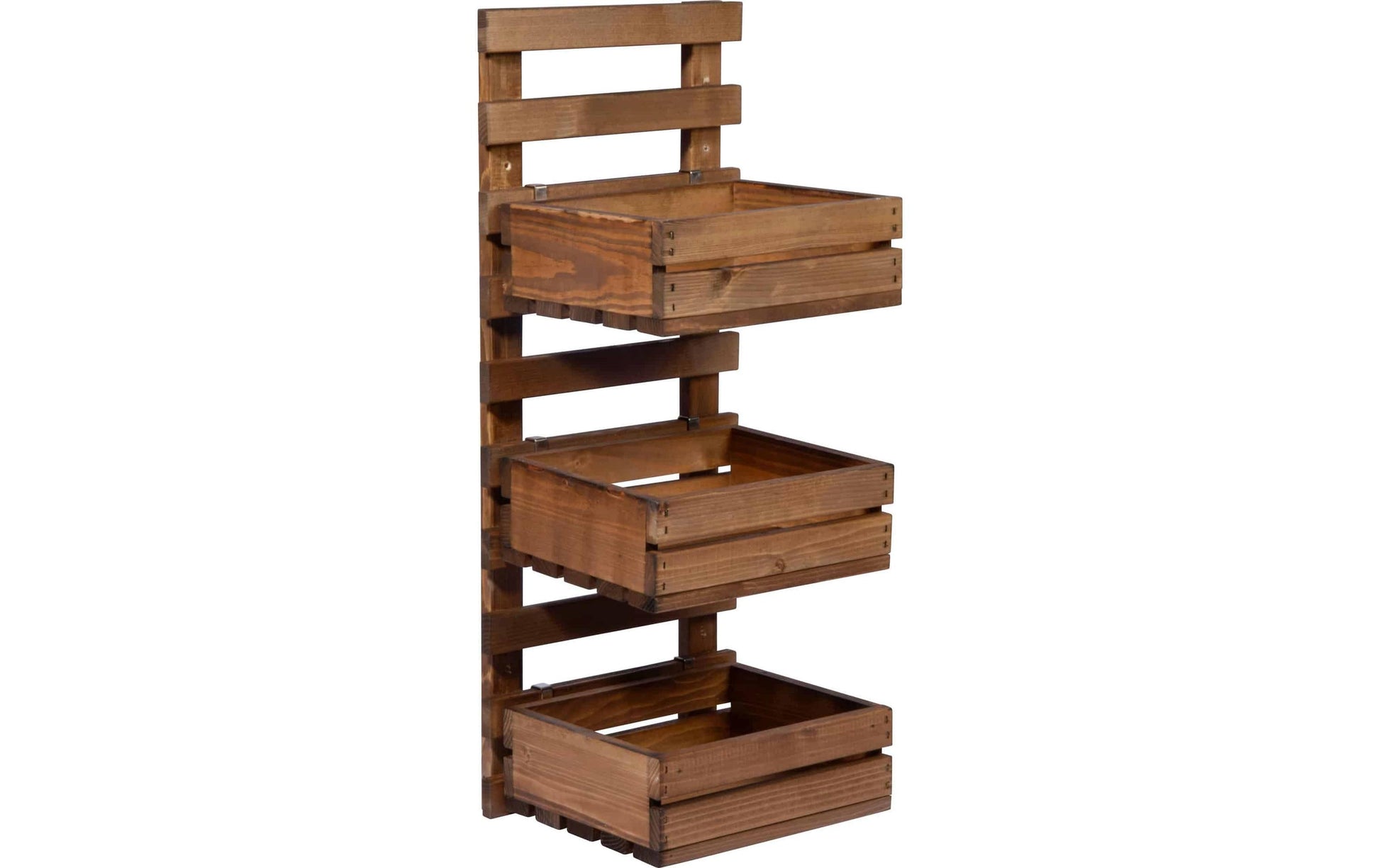 Dobar Wandregal, 58388FSCE – Wandmontage – 3 Böden – 29,5 × 26,5 × 74,5 cm – Braun – Kiefernholz – 1 Stk.