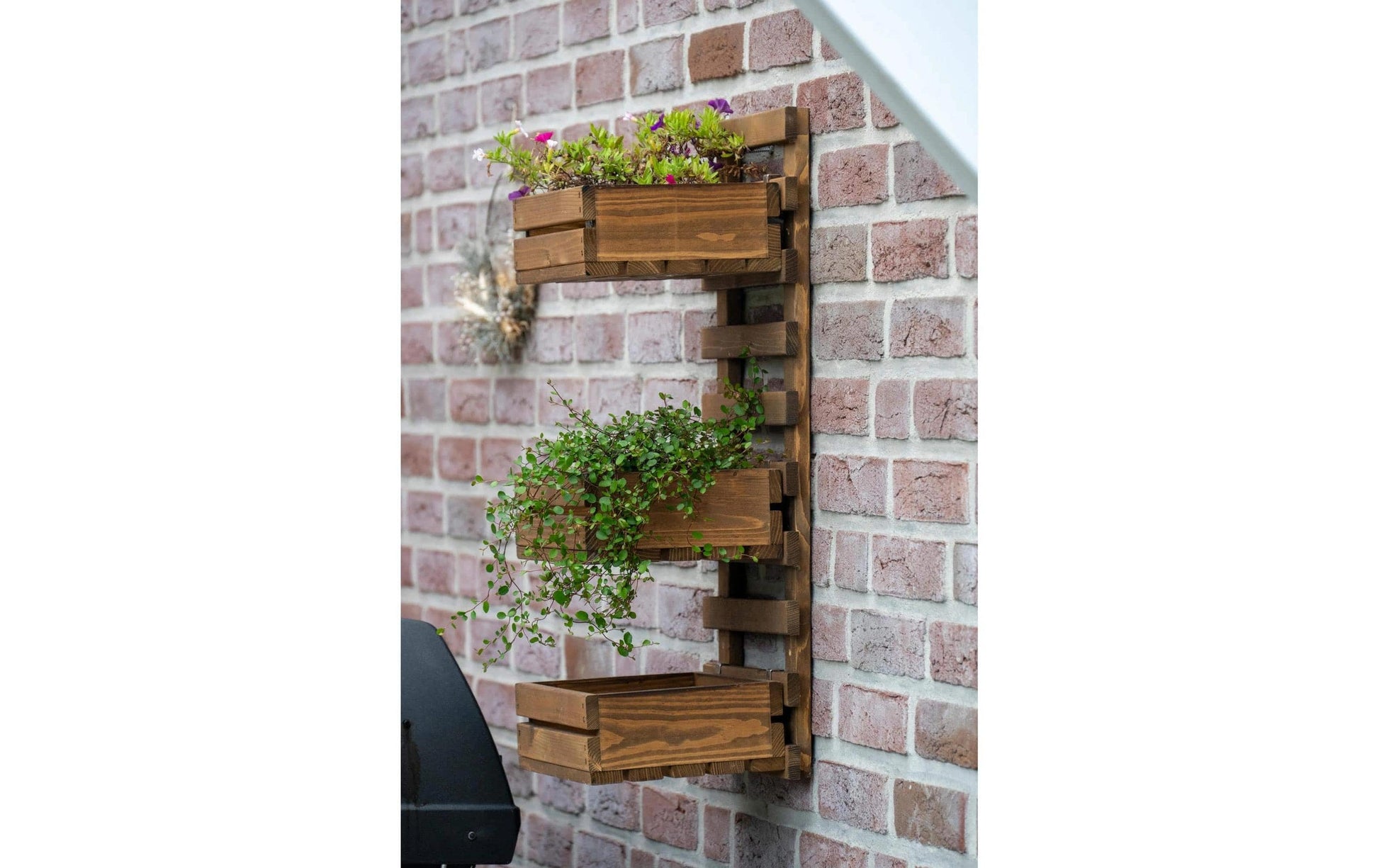 Dobar Wandregal, 58388FSCE – Wandmontage – 3 Böden – 29,5 × 26,5 × 74,5 cm – Braun – Kiefernholz – 1 Stk.