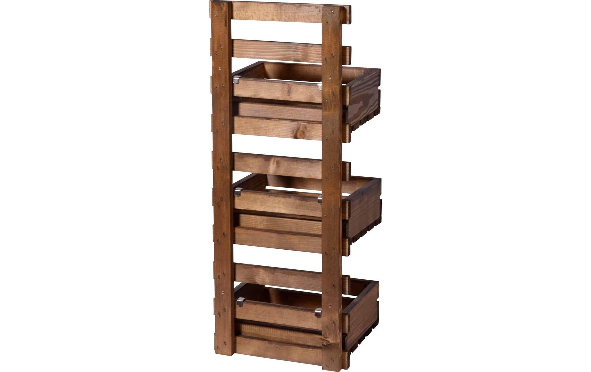 Dobar Wandregal, 58388FSCE – Wandmontage – 3 Böden – 29,5 × 26,5 × 74,5 cm – Braun – Kiefernholz – 1 Stk.