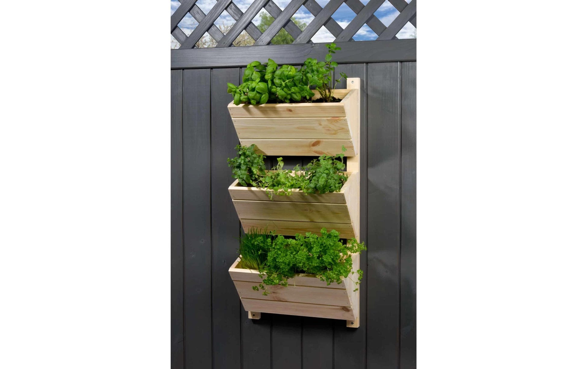 Dobar Wand-Pflanzbeet – 38 × 79 × 17,5 cm – Kiefernholz, natur