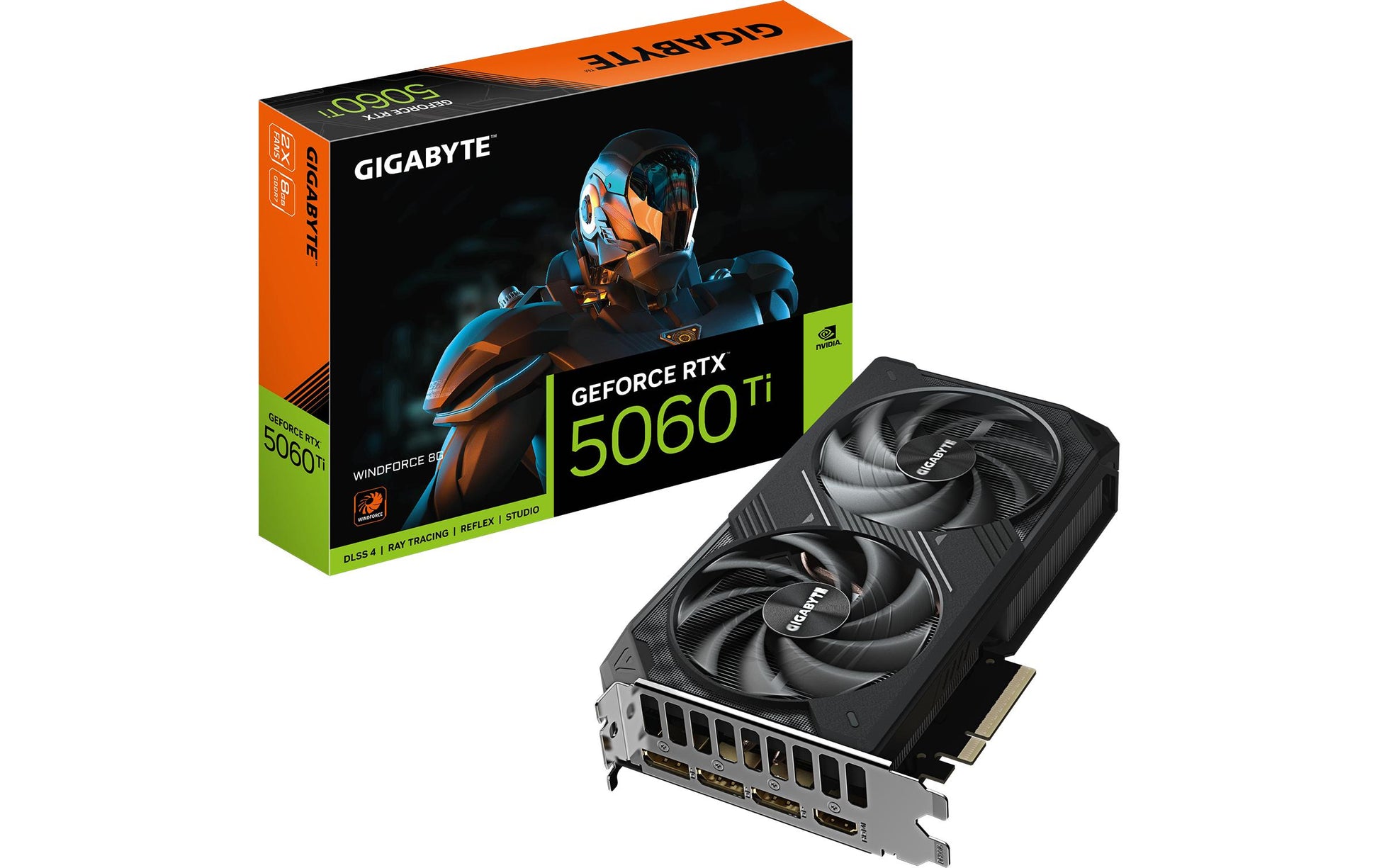 GIGABYTE GV-N506TWF2-8GD – PCIe Grafikkarte – 3×DisplayPort, 1×HDMI, PCIe x8 5.0, 8 GB GDDR7, 135 W TDP