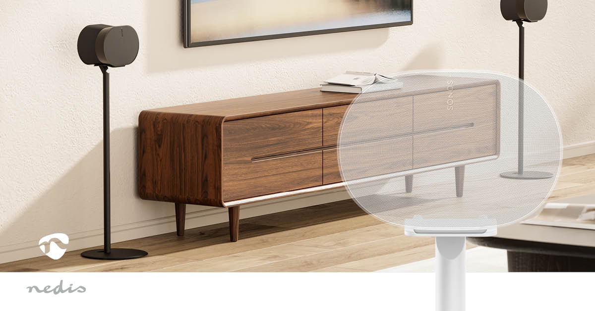 Nedis SPMT5950WT – Lautsprecher-Ständer – für Sonos Era 300 – 5 kg – Weiss