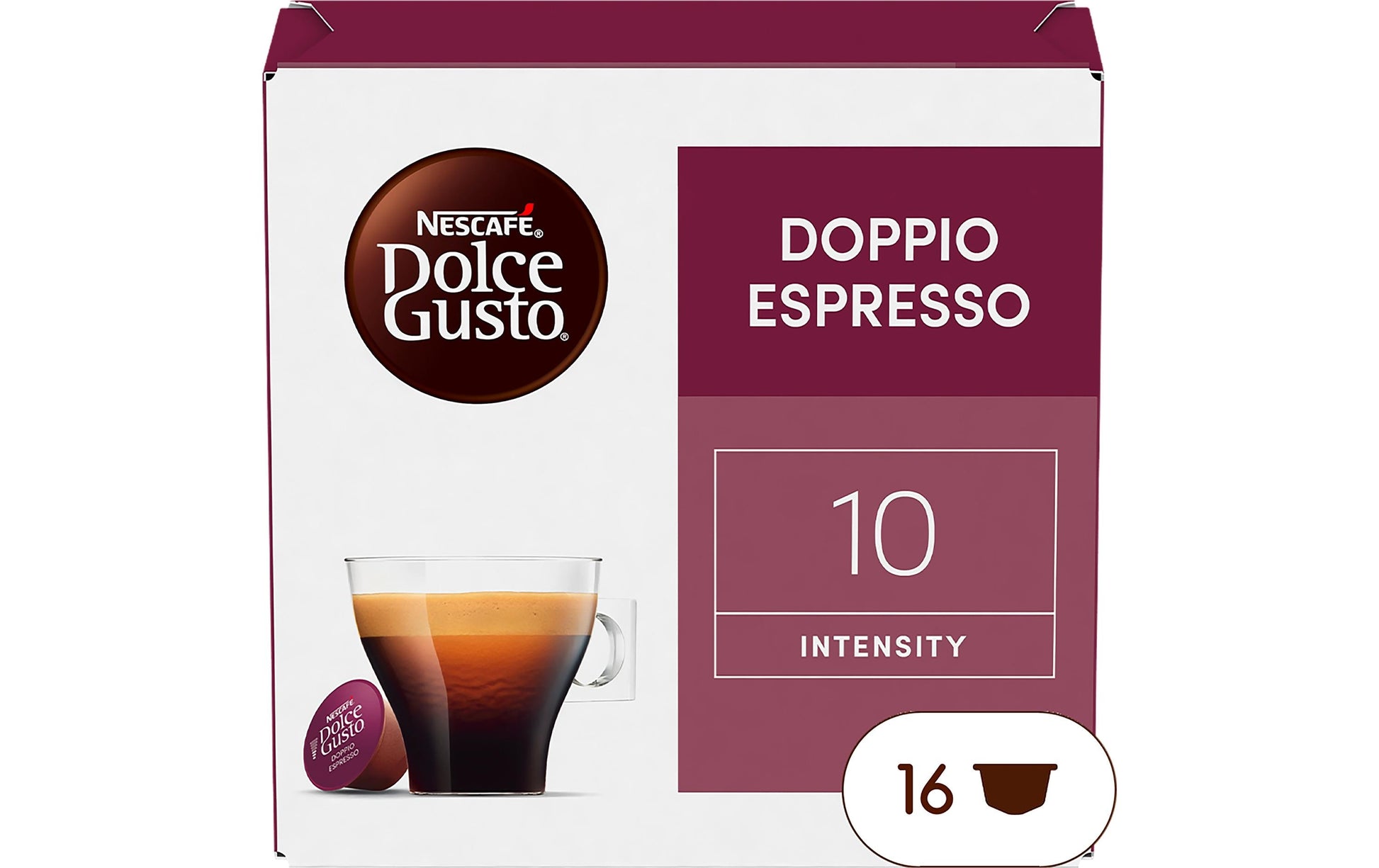 Nescafé Doppio Espresso – Kapseln für Dolce Gusto – Ristretto, 16 Kapseln