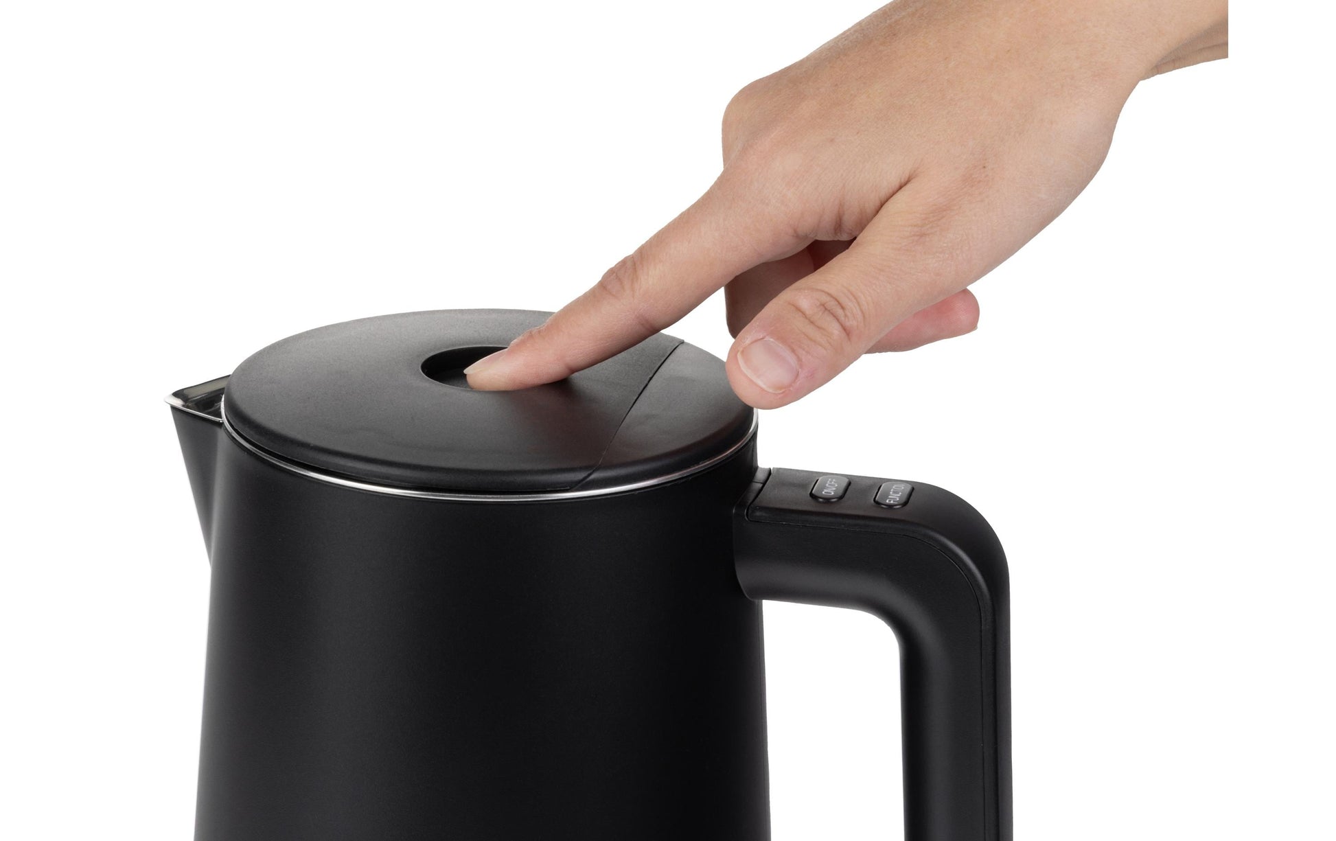 Furber Digitaler Wasserkocher, Edelstahl, Kunststoff, Temperaturwahl, Warmhaltefunktion, 1800 W, Schwarz, 360°-Sockel