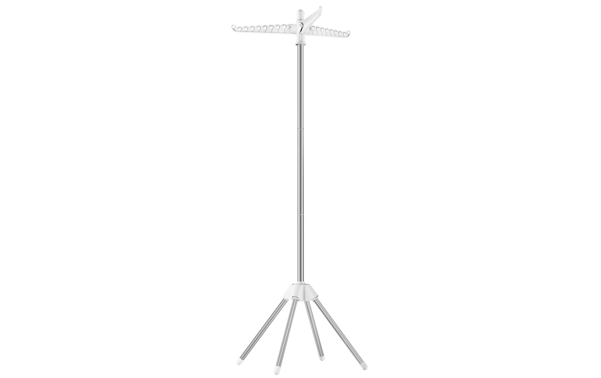 Songmics Garderobenständer – Edelstahl/Polypropylen – Silber/Weiss – 1500 mm
