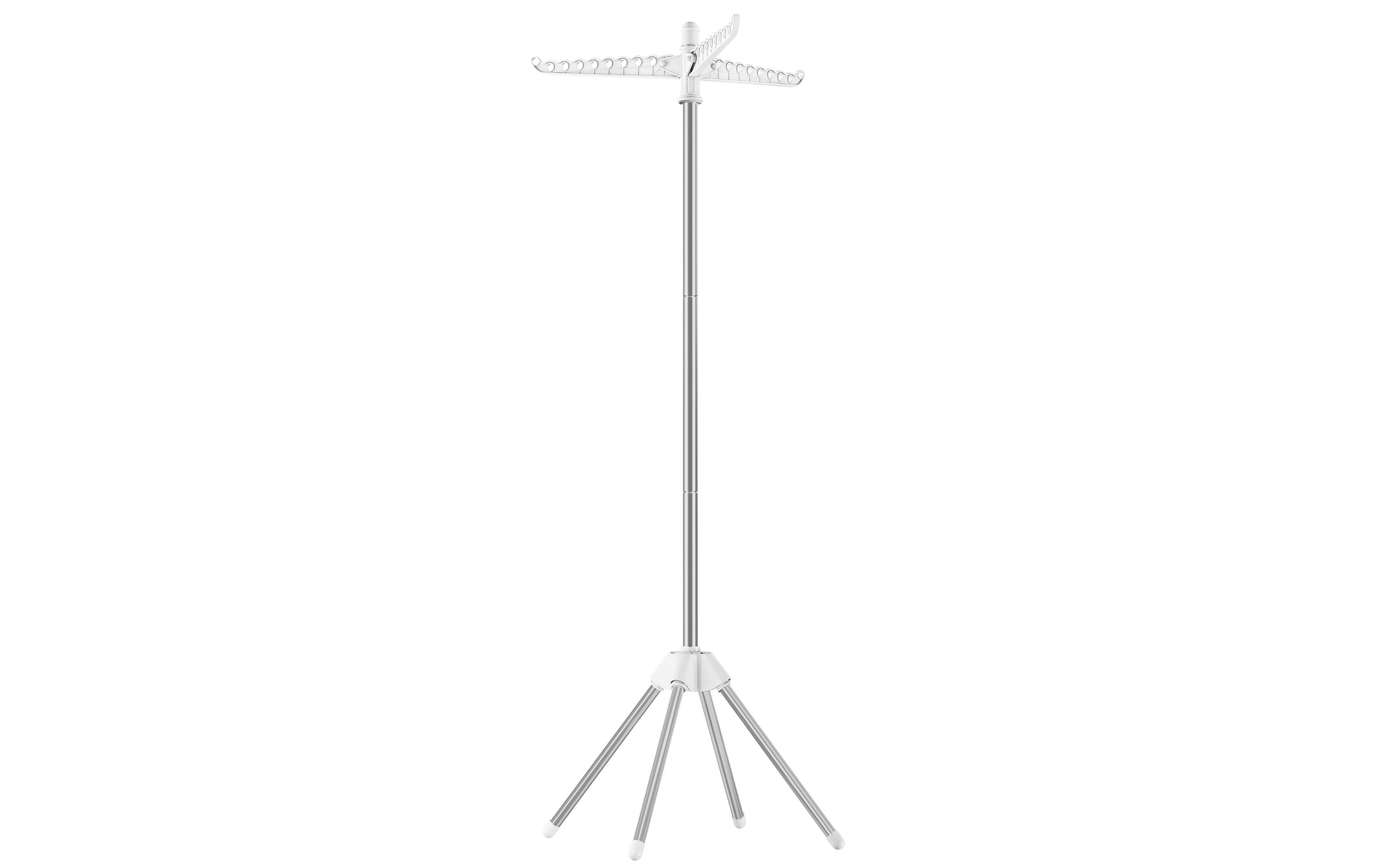 Songmics Garderobenständer – Edelstahl/Polypropylen – Silber/Weiss – 1500 mm