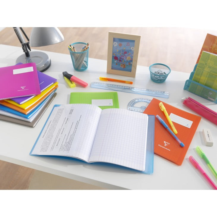 Clairefontaine Notizheft – 240 × 320 mm – kariert – 24 Blatt – 90 g/m² – Softcover, mehrfarbig, PEFC