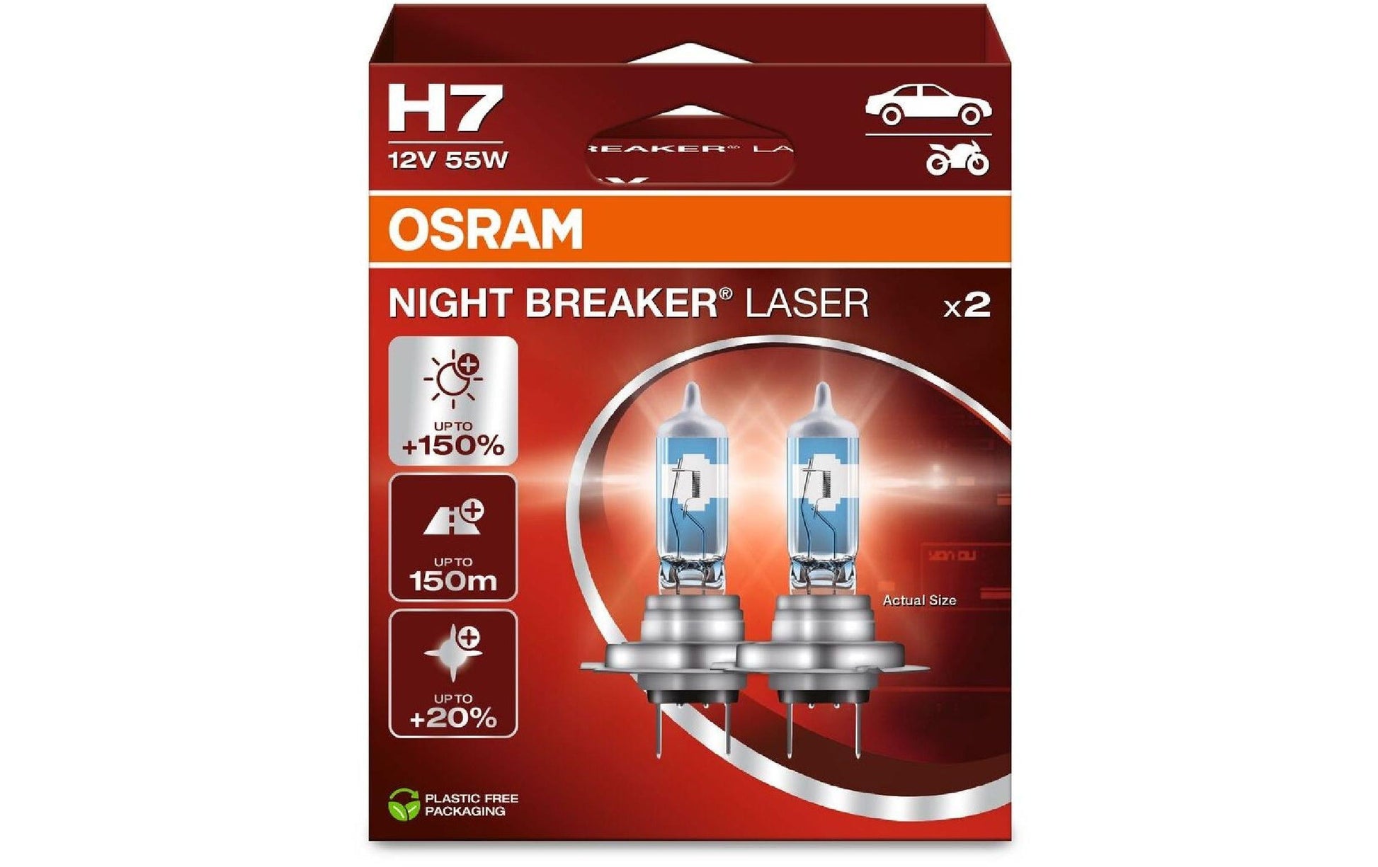 Osram Leuchtmittel PX26d Night Breaker Laser Xenarc Duobox – 1500 lm, 55 W, Kaltweiss