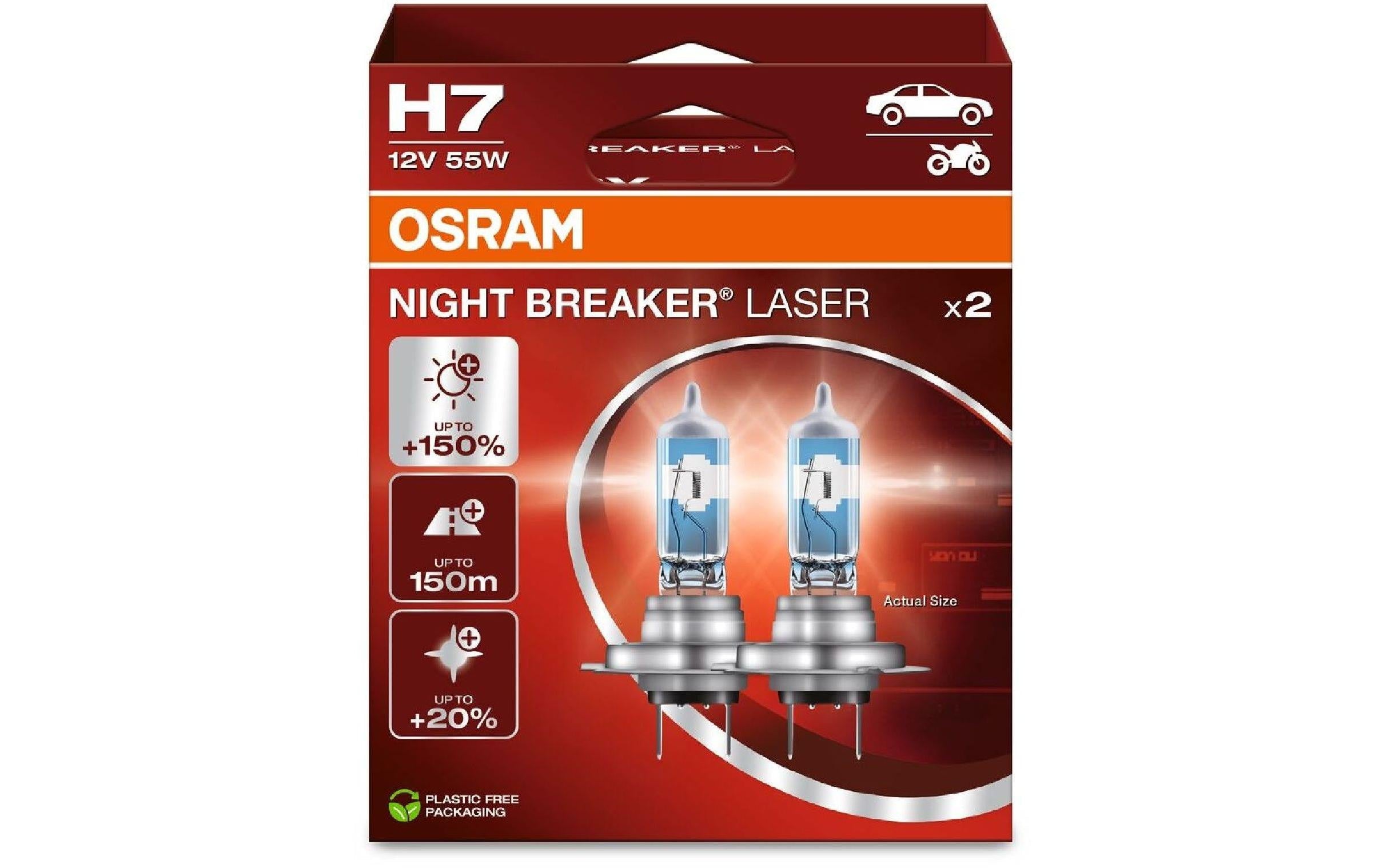 Osram Leuchtmittel PX26d Night Breaker Laser Xenarc Duobox – 1500 lm, 55 W, Kaltweiss