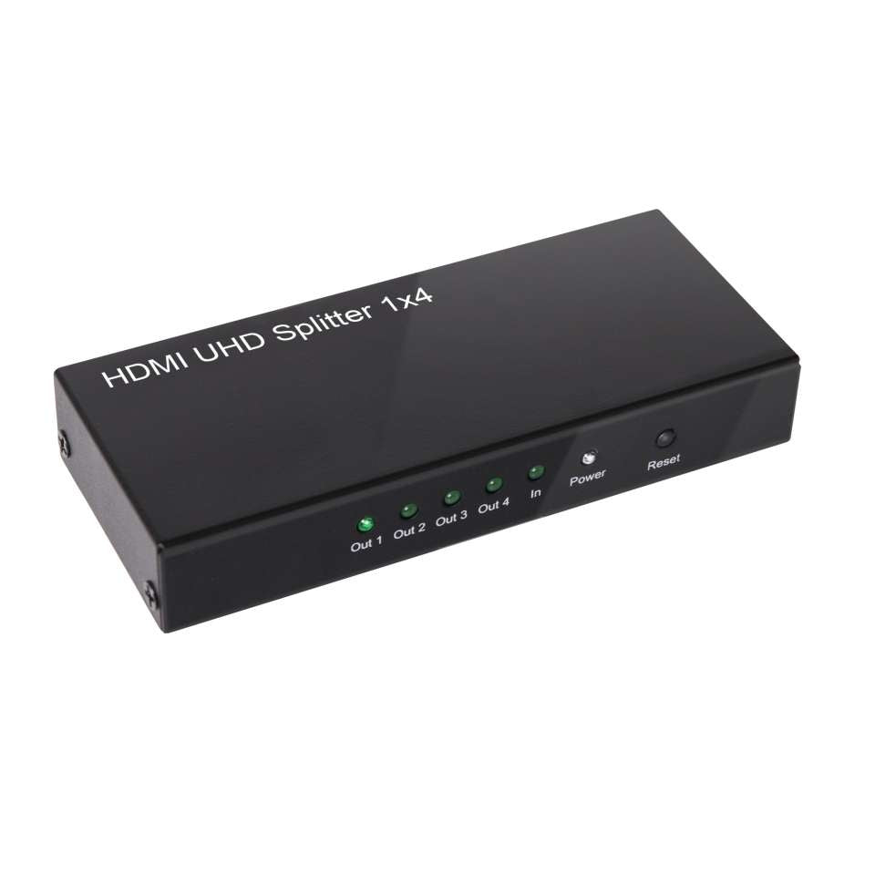 CLUB3D Club 3D – HDMI-Splitter – 4K UHD, HDMI 2.0, 4 Anschlüsse – Schwarz, Metall