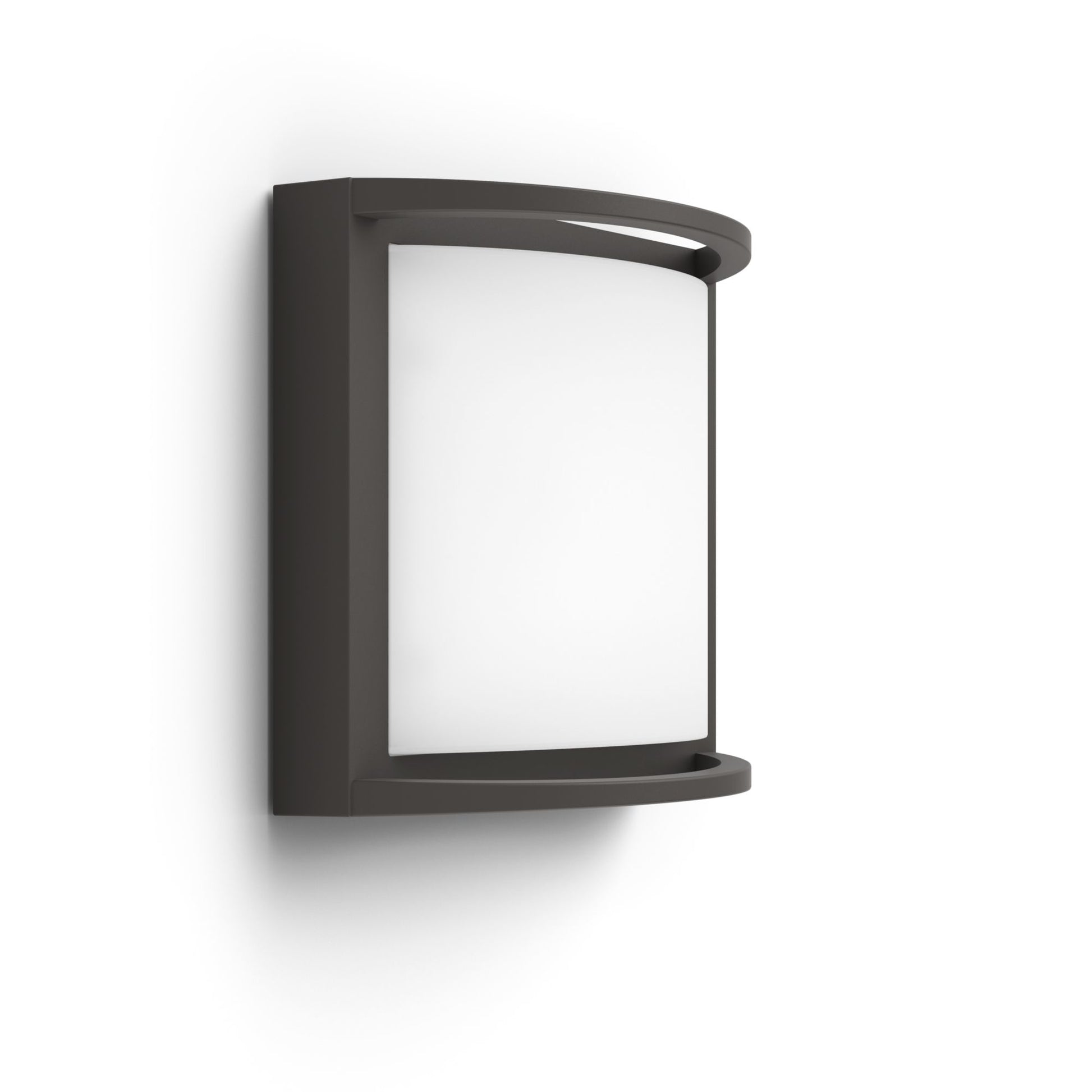 Philips by Signify Philips Aussenwandleuchte – 1200 lm, 12 W, Warmweiss, 2700 K, IP44, Netzbetrieb, Anthrazit, Aluminium