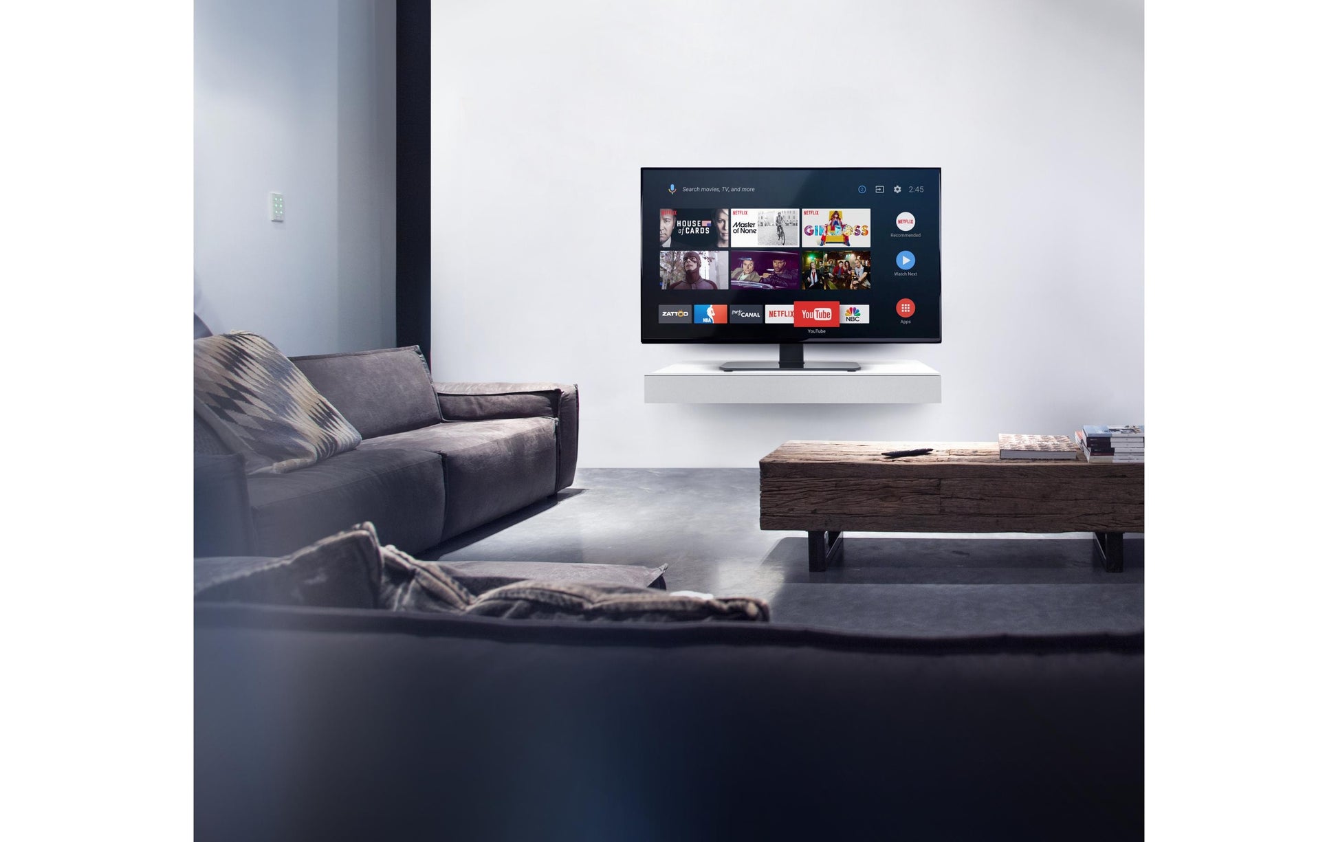 One For All Ultra Slim Line WM2470 Standfuss TableTop – bis 40 kg – für 32–55" TVs – Schwarz