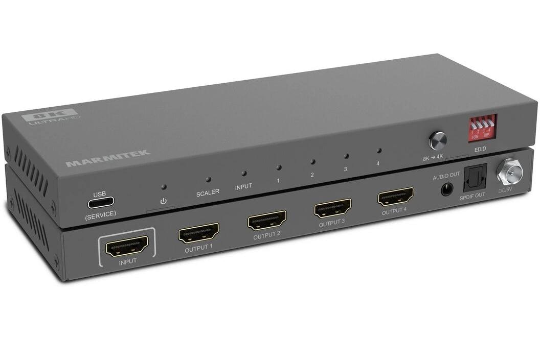 Marmitek Split 814 Pro – HDMI-Splitter, 1×4, 8K 60 Hz