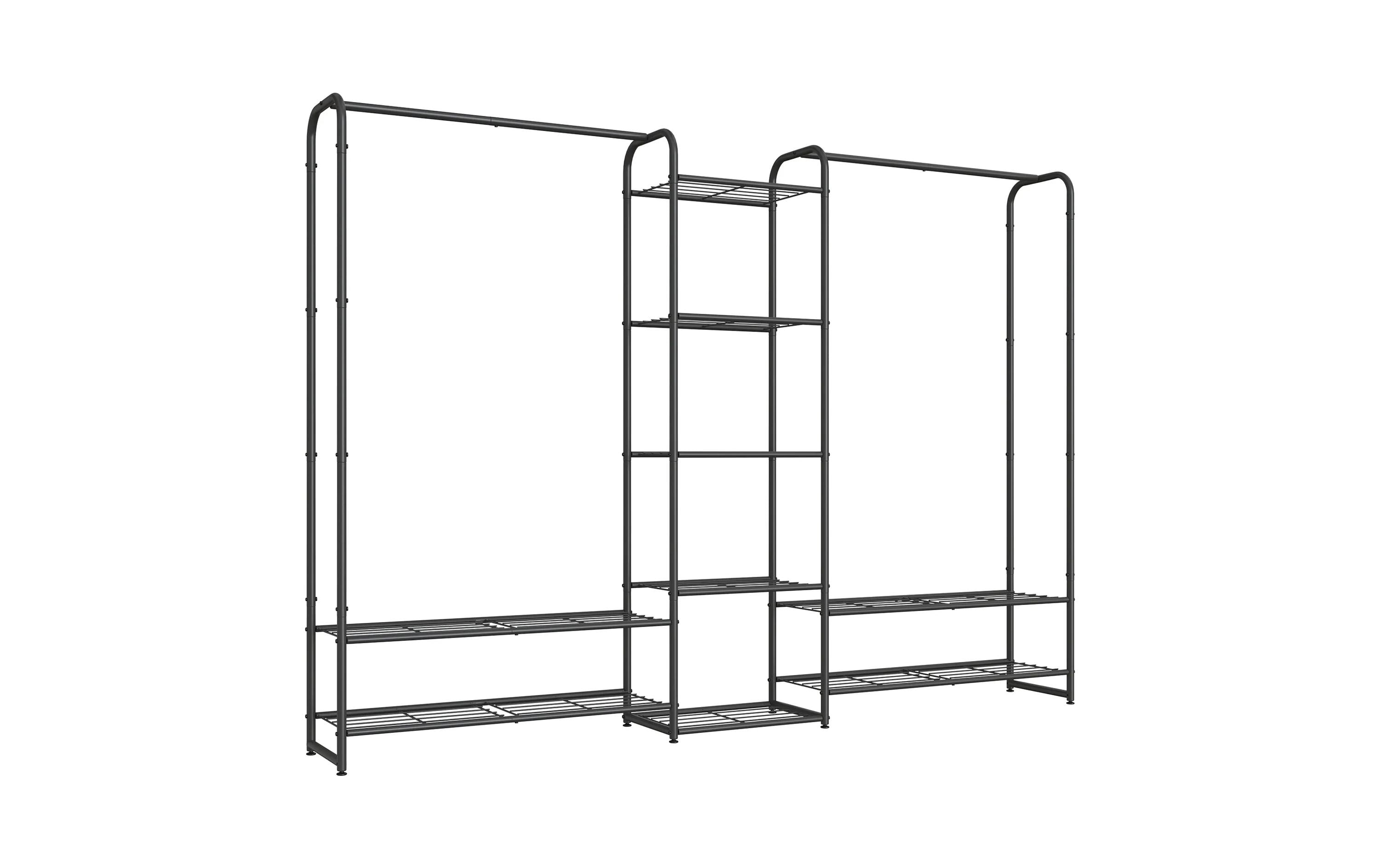 Songmics Garderobenständer – Stahl – Schwarz – 1584 mm