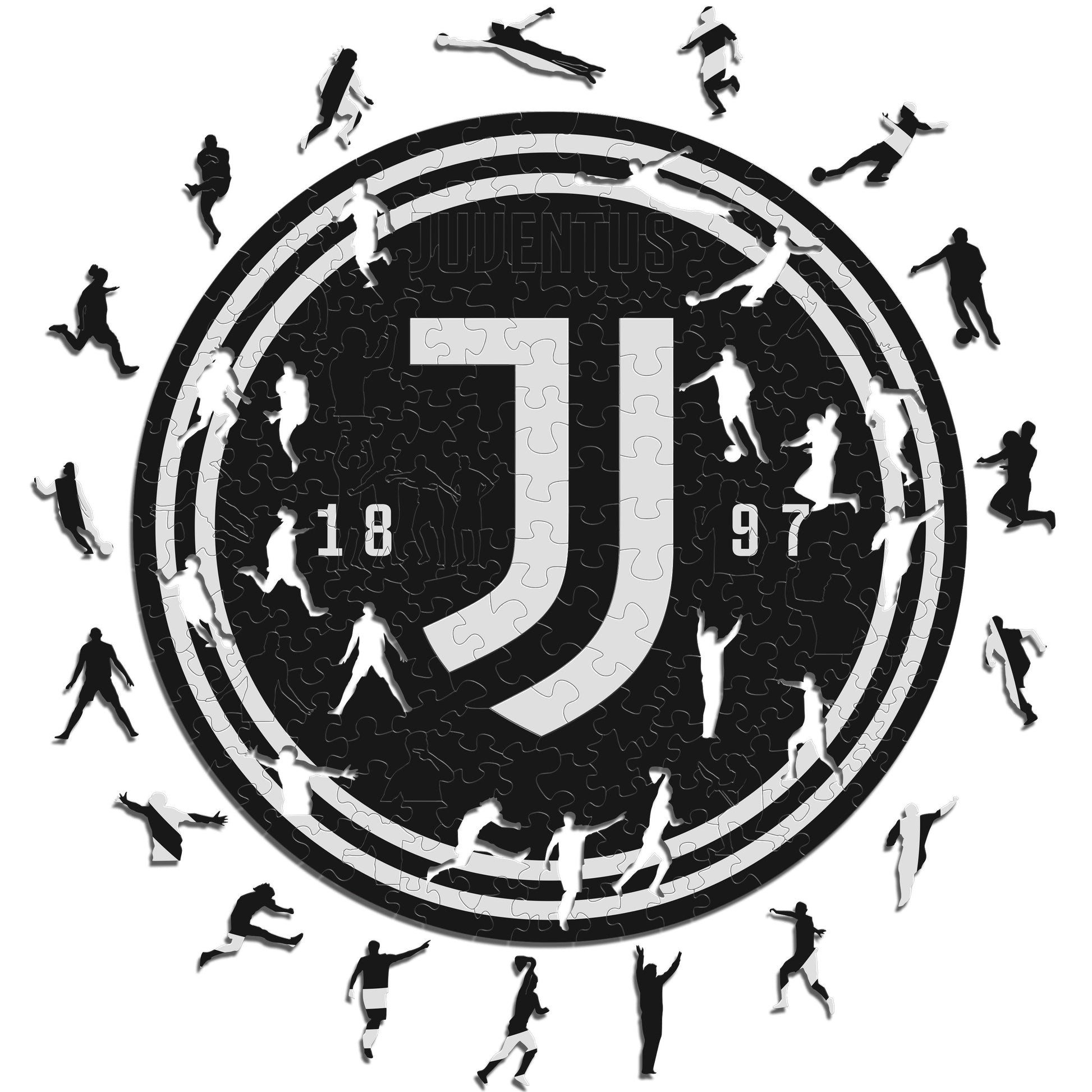 Iconic Puzzles Juventus FC Logo – Holz-Puzzle, ab 10 Jahren