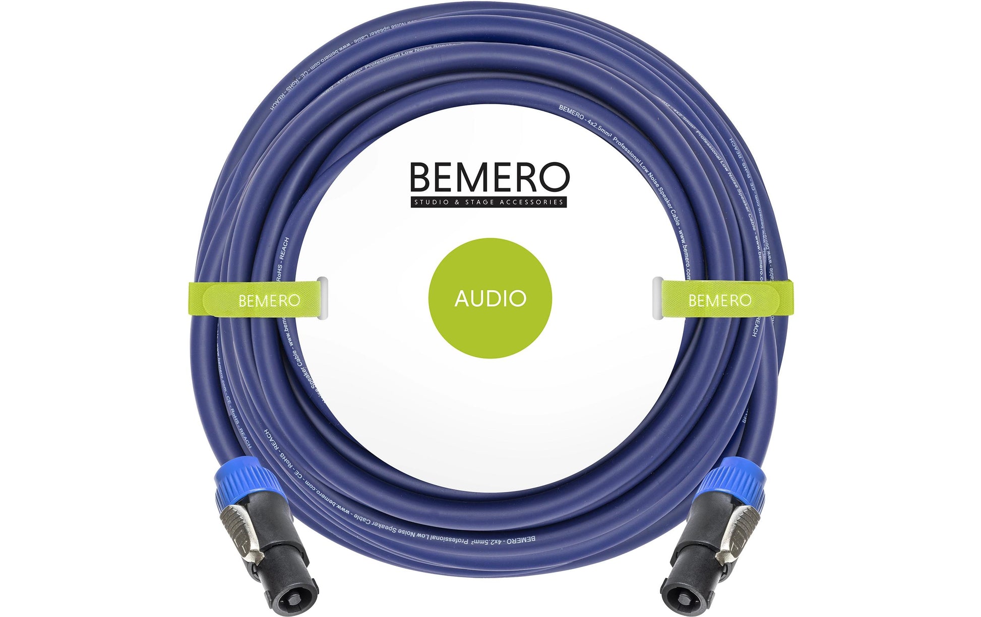 Bemero Speakon-Audiokabel – 20 m, schwarz