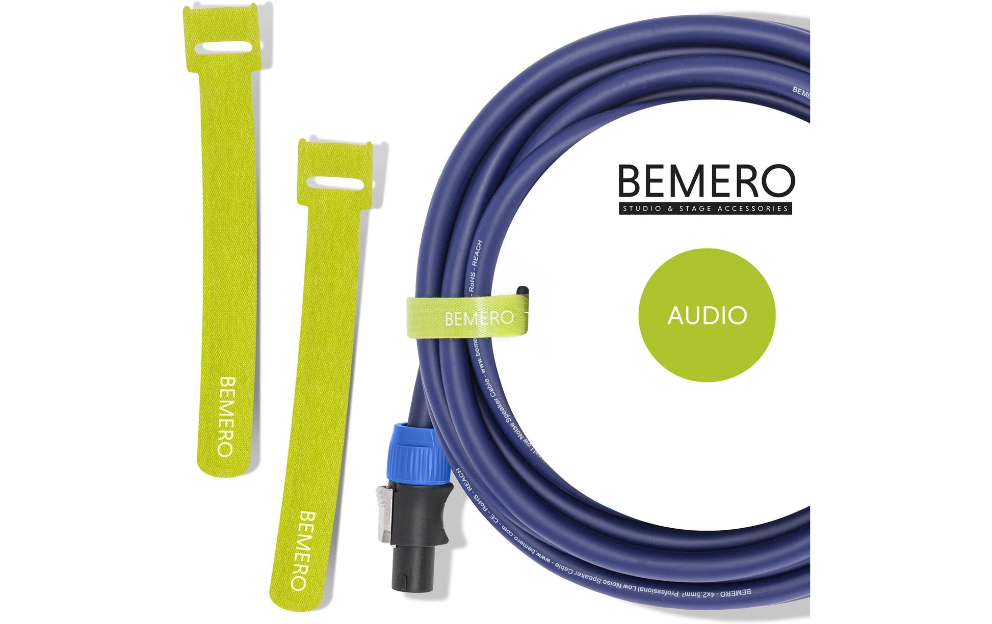 Bemero Speakon-Audiokabel – 20 m, schwarz
