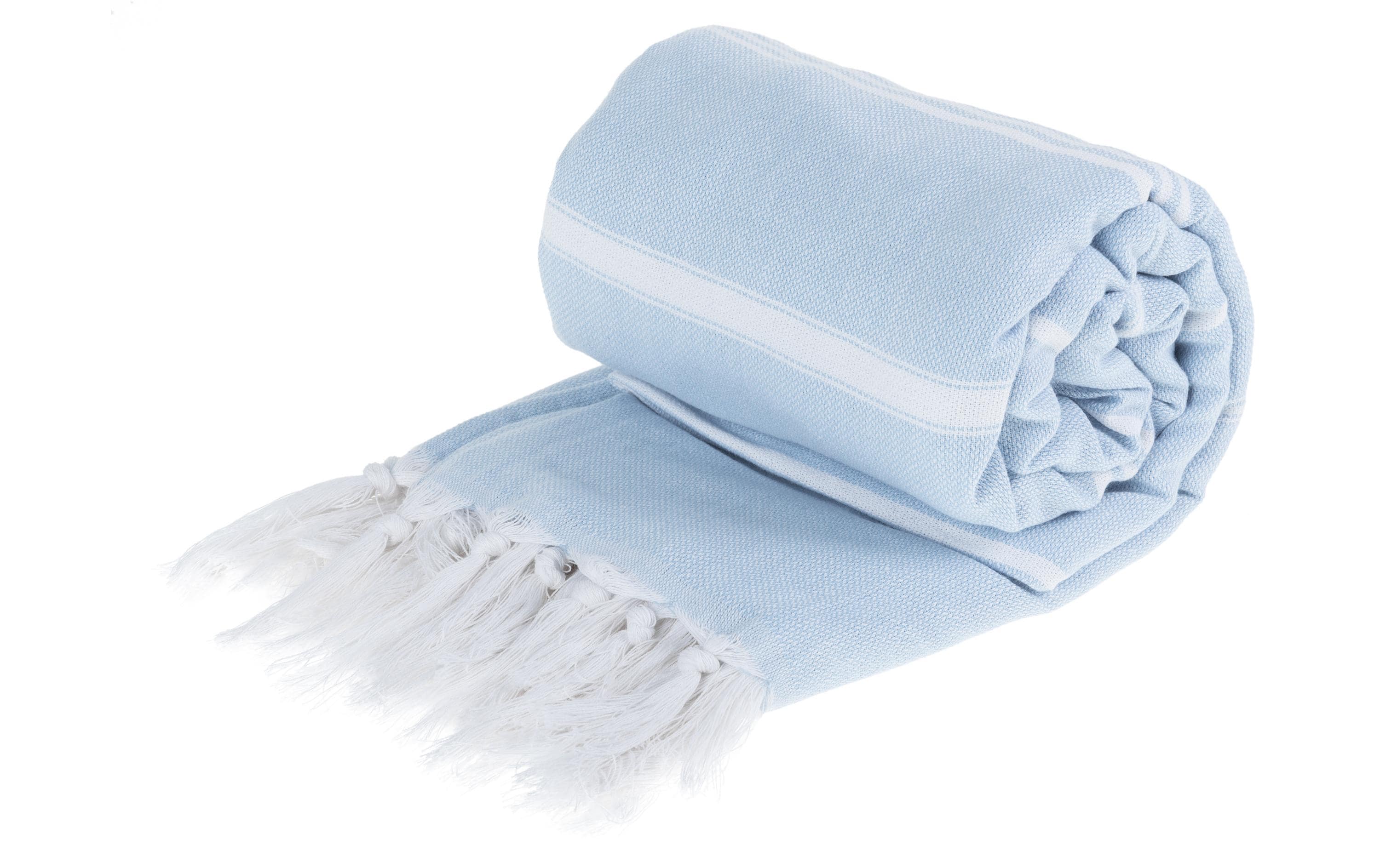 Koor Wohndecke – Baumwolle, Blau/Weiss – 140 × 120 cm