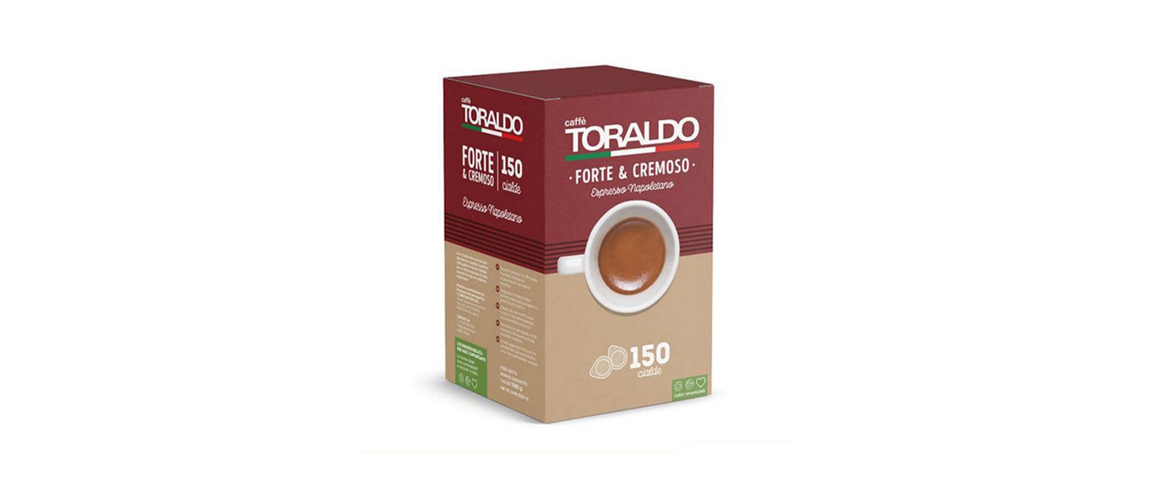 Caffè toraldo Forte Cremoso – Kaffeepads für E.S.E. – Cappuccino, 150 Pads