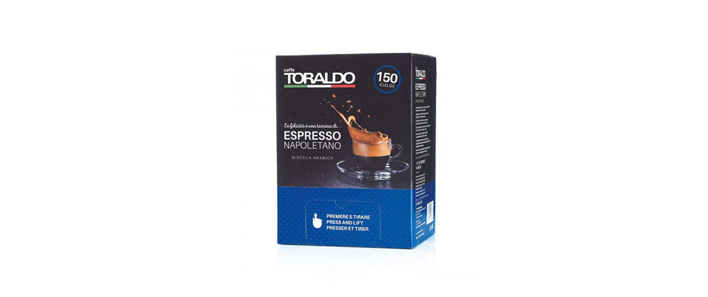 Caffè toraldo Miscela Arabica – Kaffeepads für E.S.E. – Espresso, 100% Arabica, süsslich, 150 Pads
