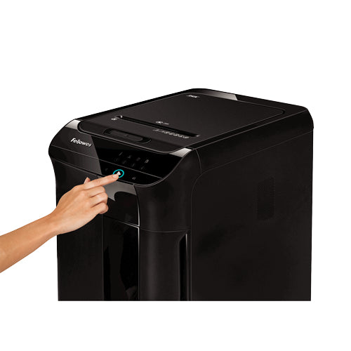 Fellowes AutoMax 450C – Aktenvernichter mit Autofeed 450 Blatt, DIN P-4, Partikelschnitt 4 × 38 mm, 68 l