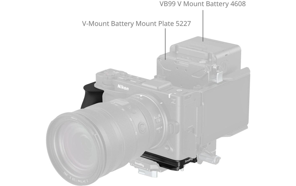 SmallRig Montageplatte L-förmig mit Silikongriff – für Nikon ZR – Schwarz