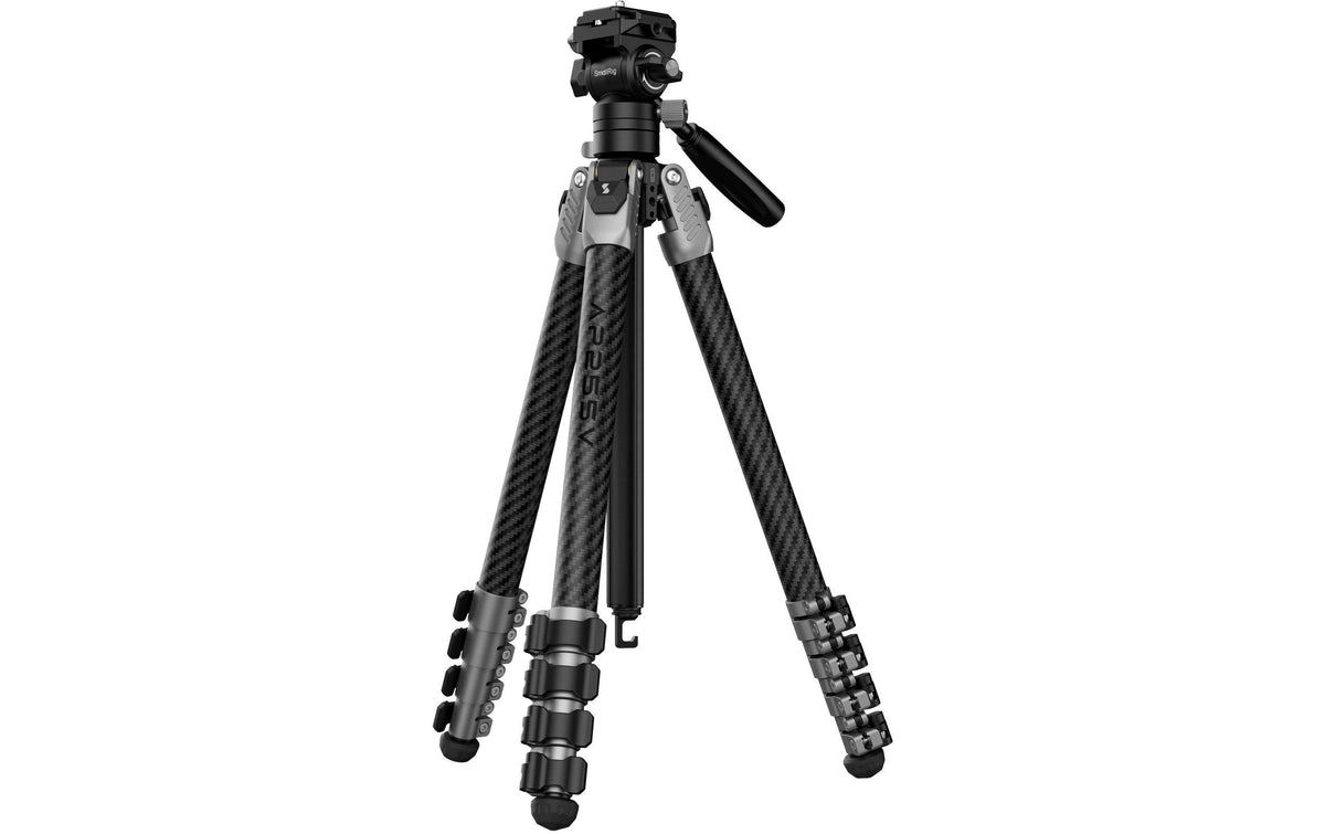 SmallRig AP255Pro Videostativ – bis 160 cm – 8 kg Traglast – Carbon, Schwarz