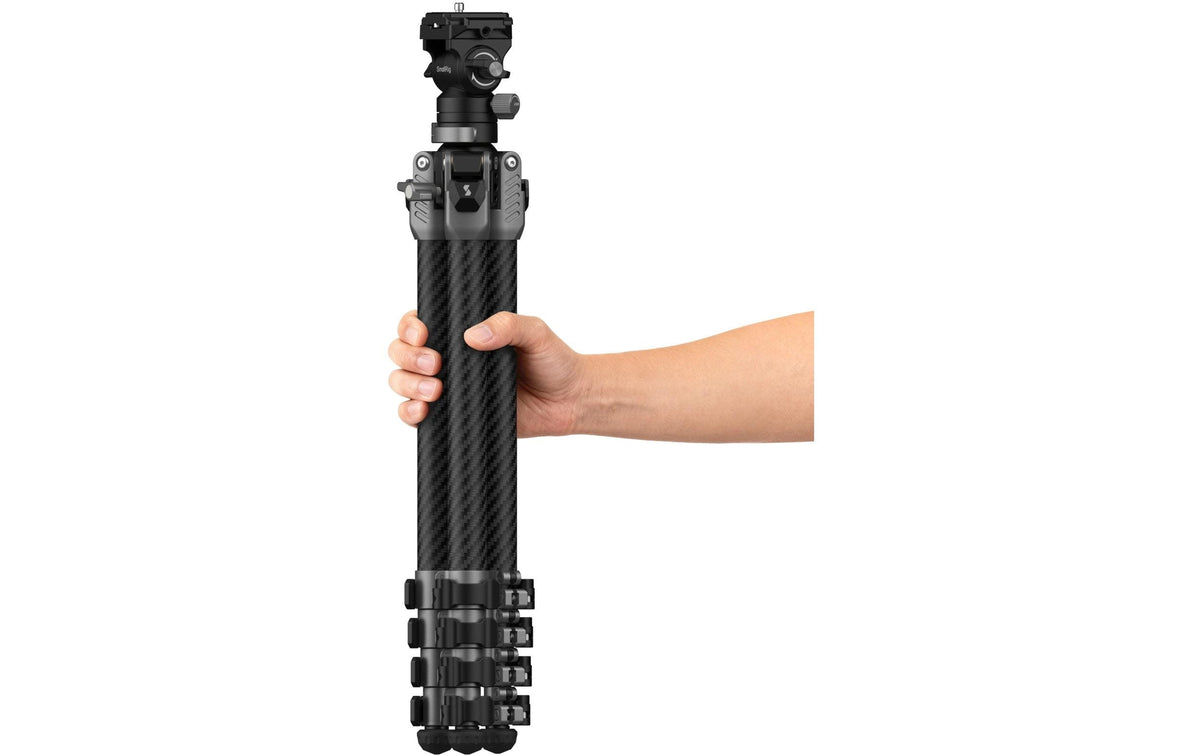 SmallRig AP255Pro Videostativ – bis 160 cm – 8 kg Traglast – Carbon, Schwarz